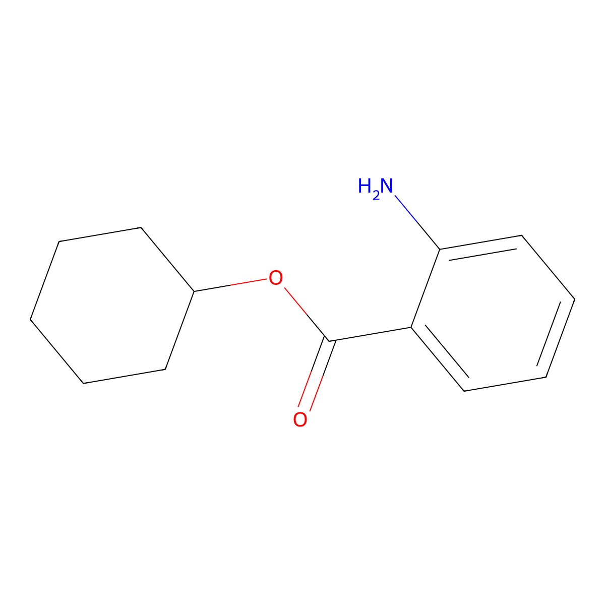 Cyclohexyl anthranilate molecular structure, CAS 7779-16-0