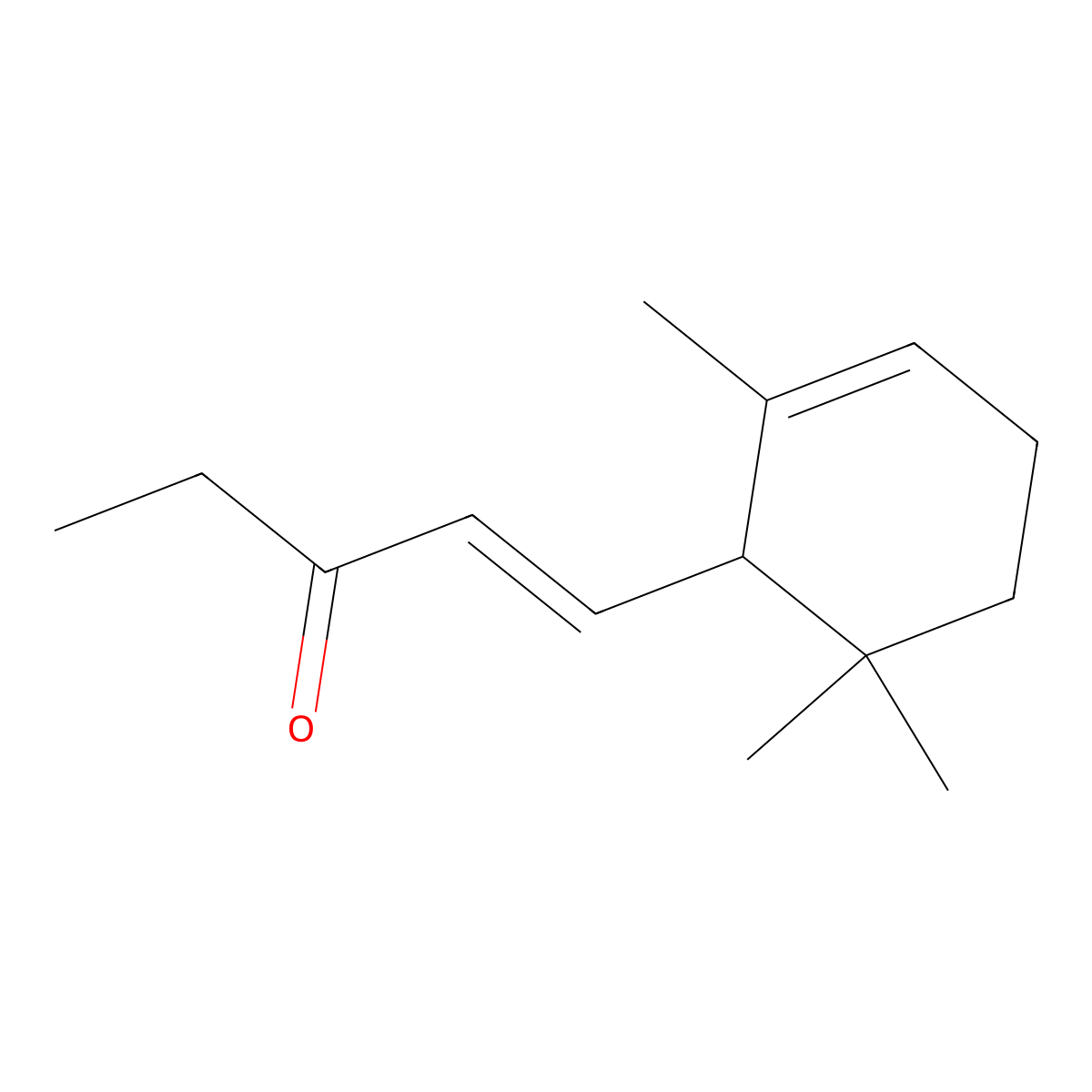 5-(2,6,6-Trimethyl-2-cyclohexen-1-yl)-4-penten-3-one molecular structure, CAS 7779-30-8
