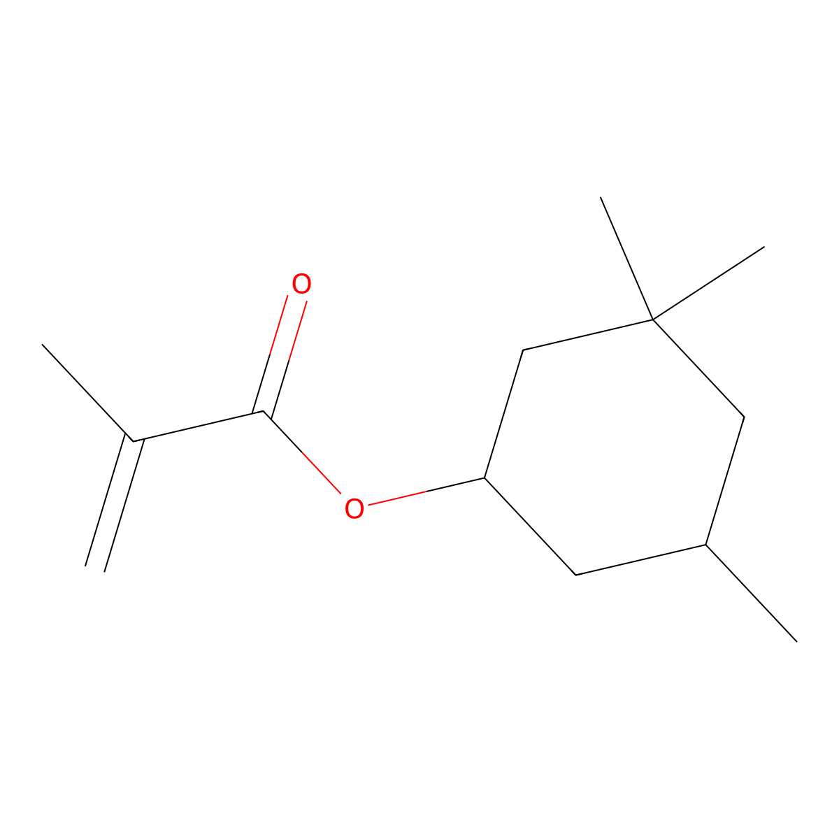 3,3,5-Trimethylcyclohexyl methacrylate molecular structure, CAS 7779-31-9