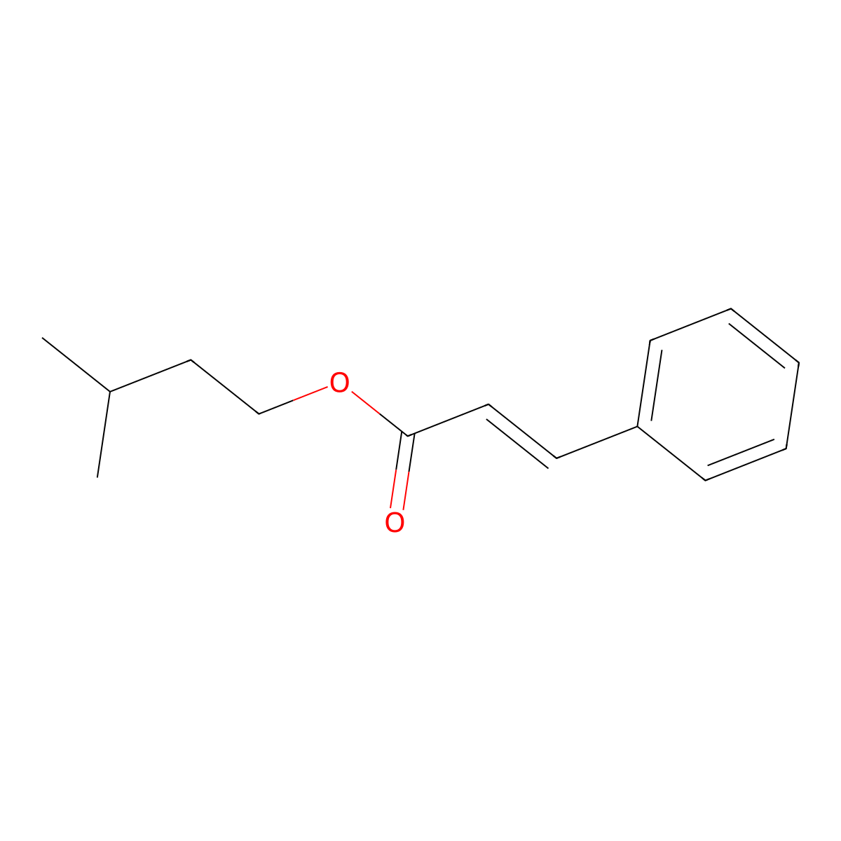 Isoamyl Cinnamate molecular structure, CAS 7779-65-9