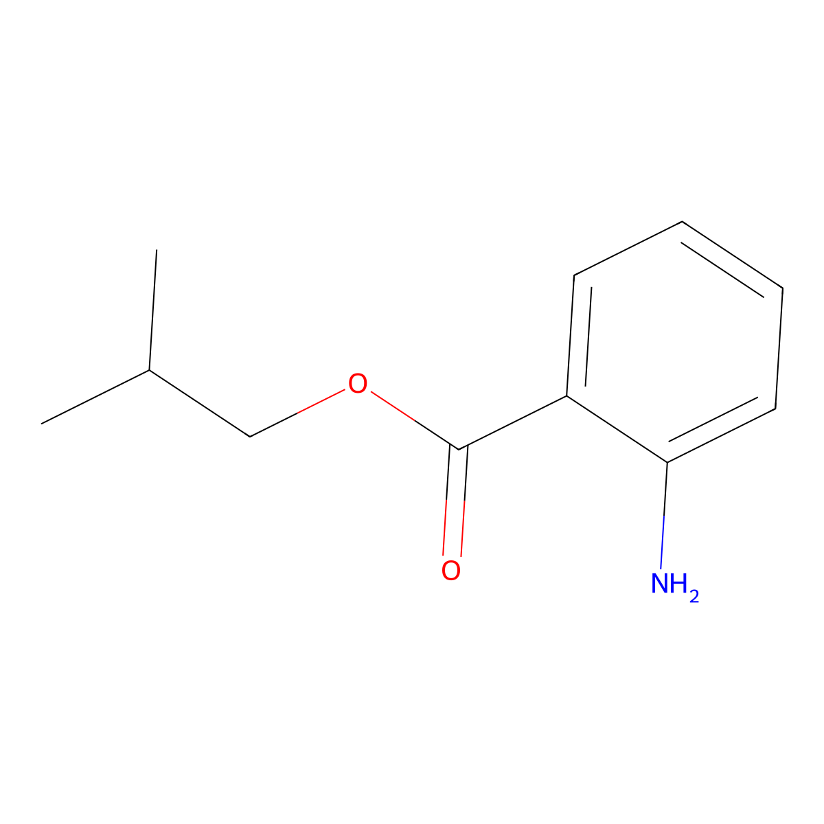 Isobutyl anthranilate molecular structure, CAS 7779-77-3