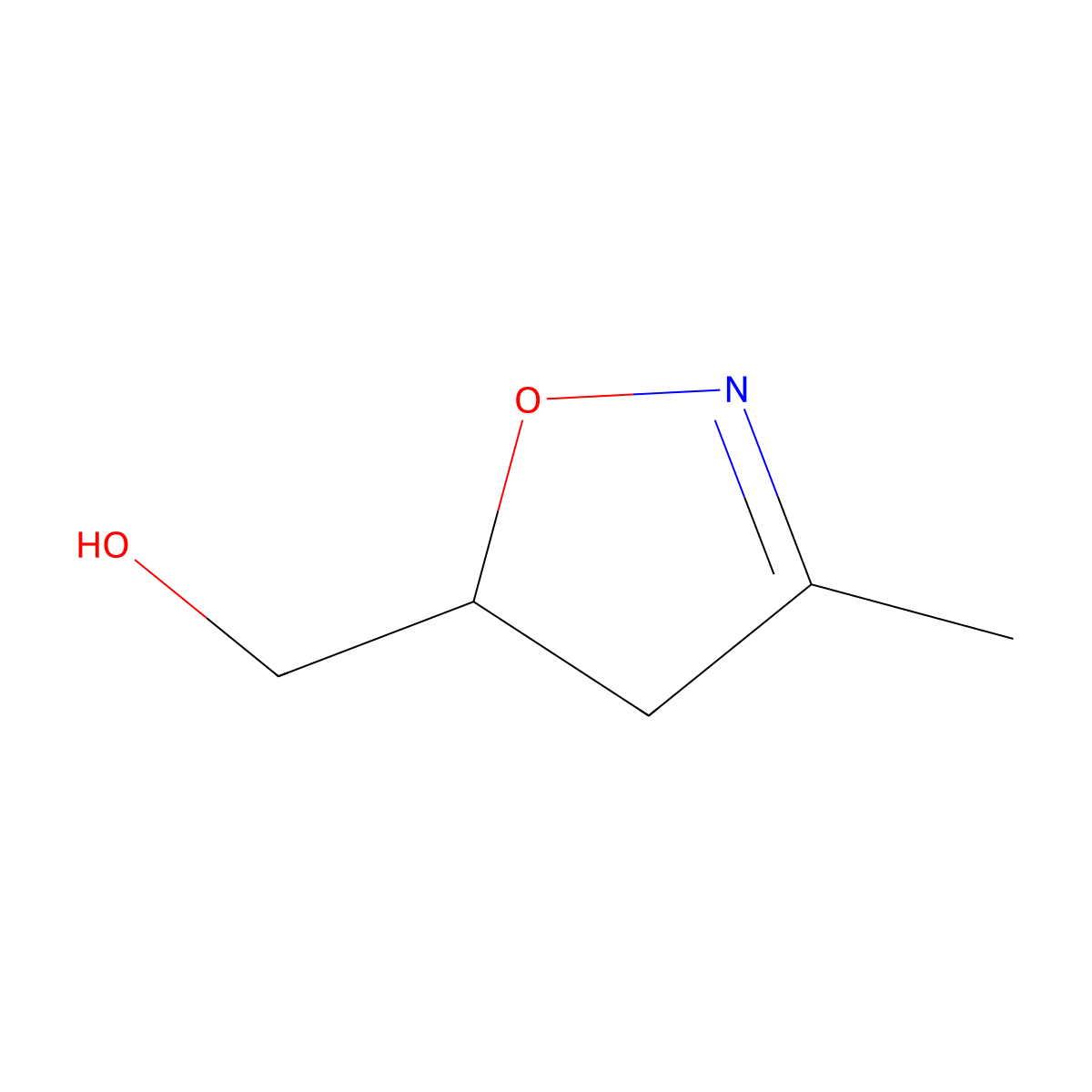 (3-Methyl-4,5-dihydro-1,2-oxazol-5-yl)methanol molecular structure, CAS 77790-73-9