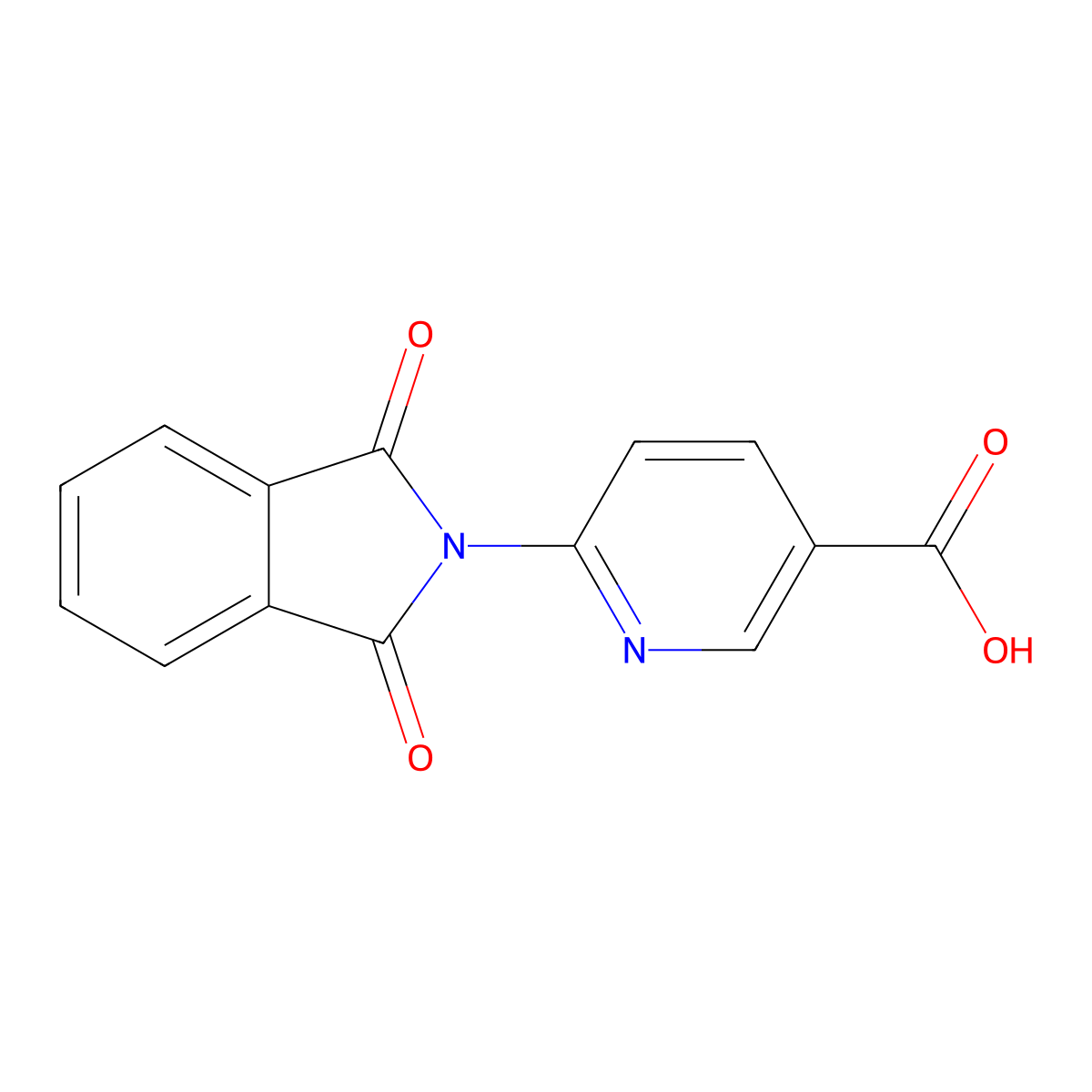 6-(1,3-dioxo-2,3-dihydro-1H-isoindol-2-yl)pyridine-3-carboxylic acid molecular structure, CAS 777908-48-2