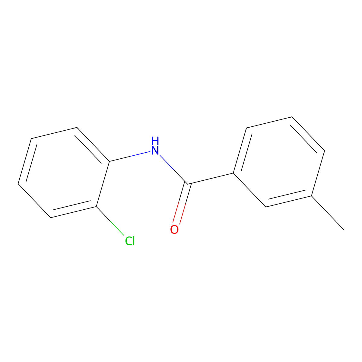 N-(2-Chlorophenyl)-3-methylbenzamide molecular structure, CAS 77791-08-3