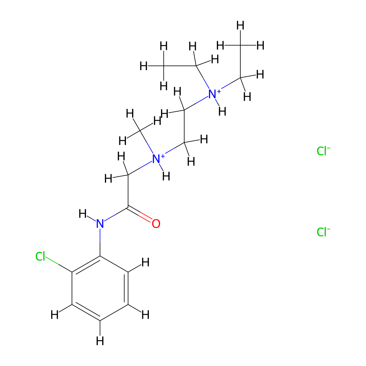 Acetanilide, 2'-chloro-2-(2-(diethylamino)ethyl)methylamino-, dihydrochloride molecular structure, CAS 77791-56-1