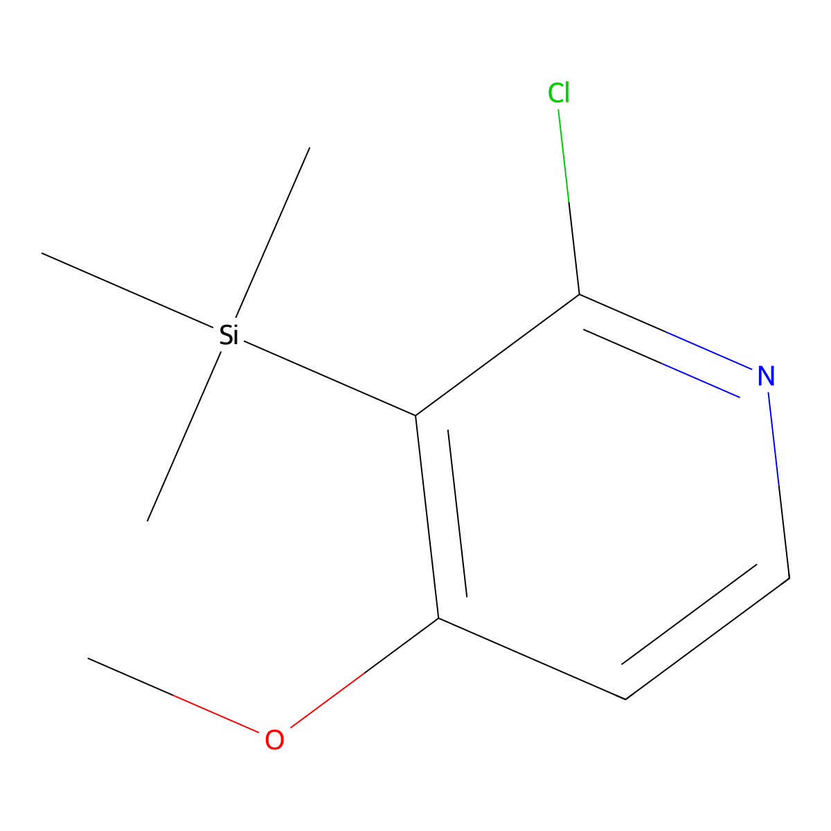 2-Chloro-4-methoxy-3-(trimethylsilyl)pyridine molecular structure, CAS 777931-66-5
