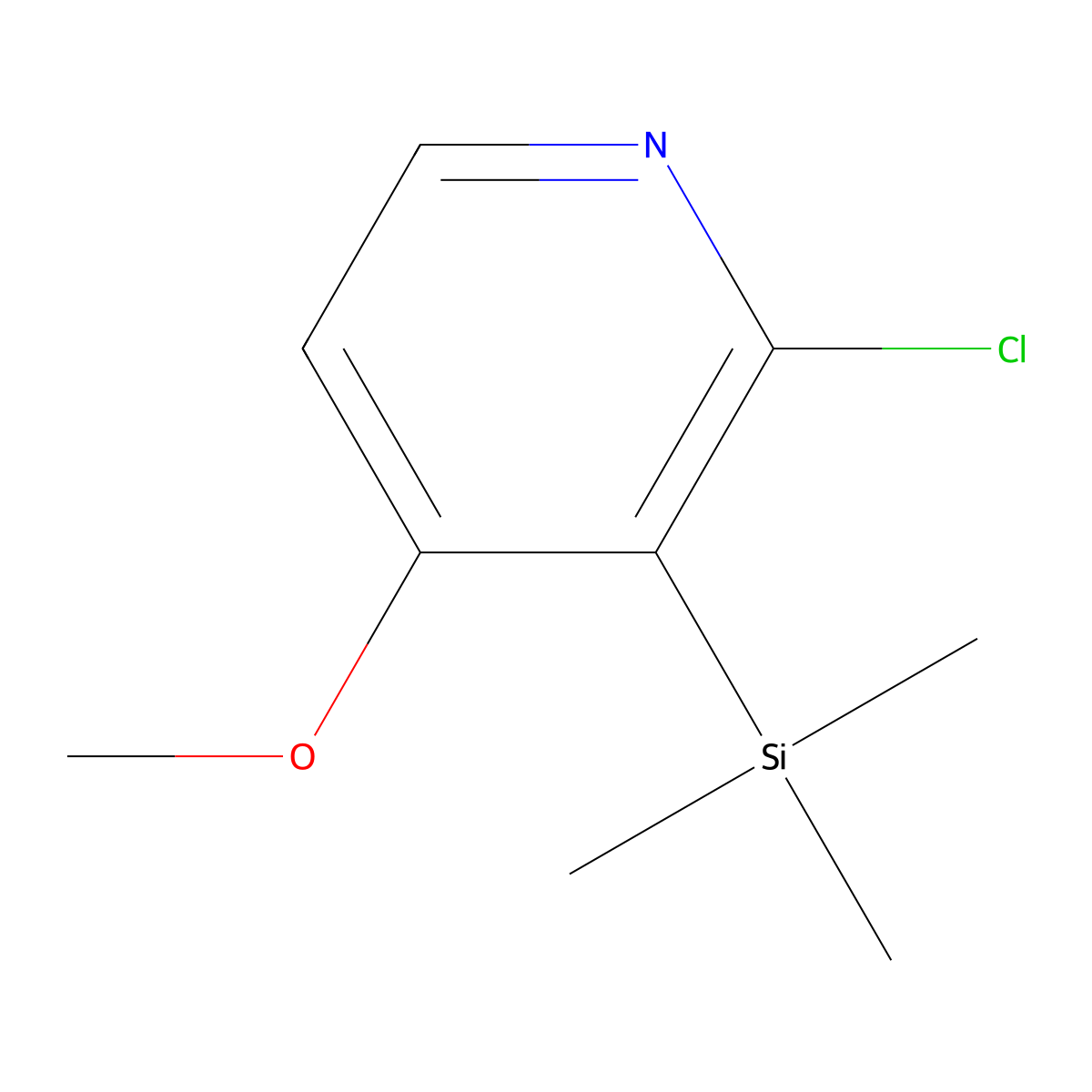 2-Chloro-4-methoxy-3-(trimethylsilyl)pyridine molecular structure, CAS 777931-66-5