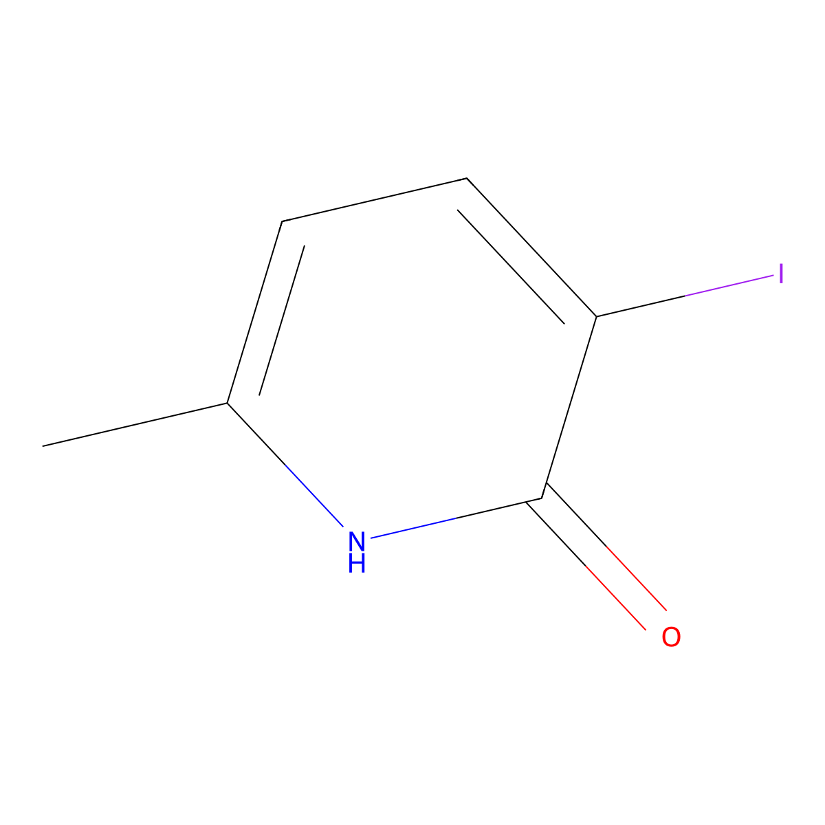 3-iodo-6-methylpyridin-2(1H)-one molecular structure, CAS 777940-46-2