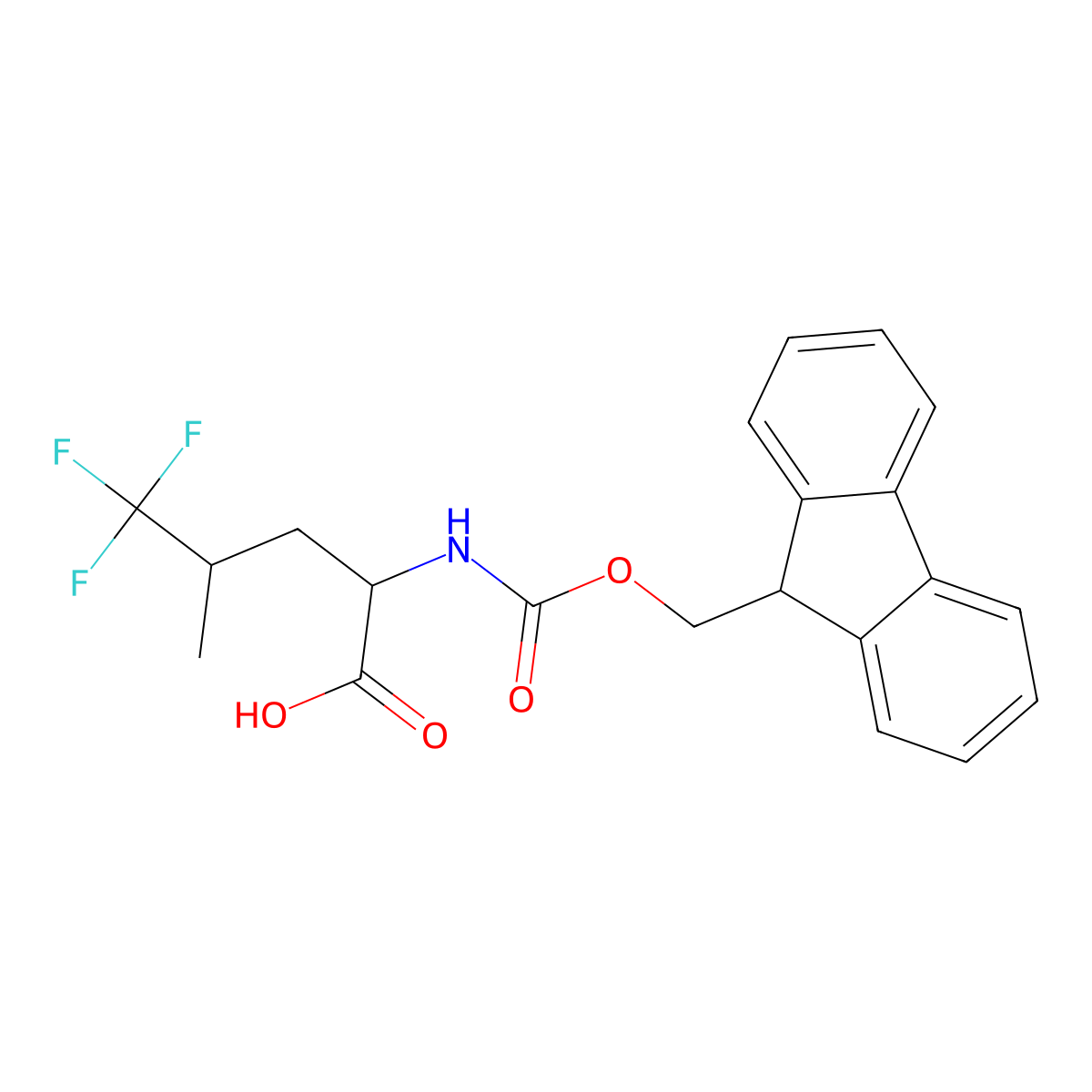 Fmoc-5,5,5-trifluoro-DL-leucine molecular structure, CAS 777946-04-0