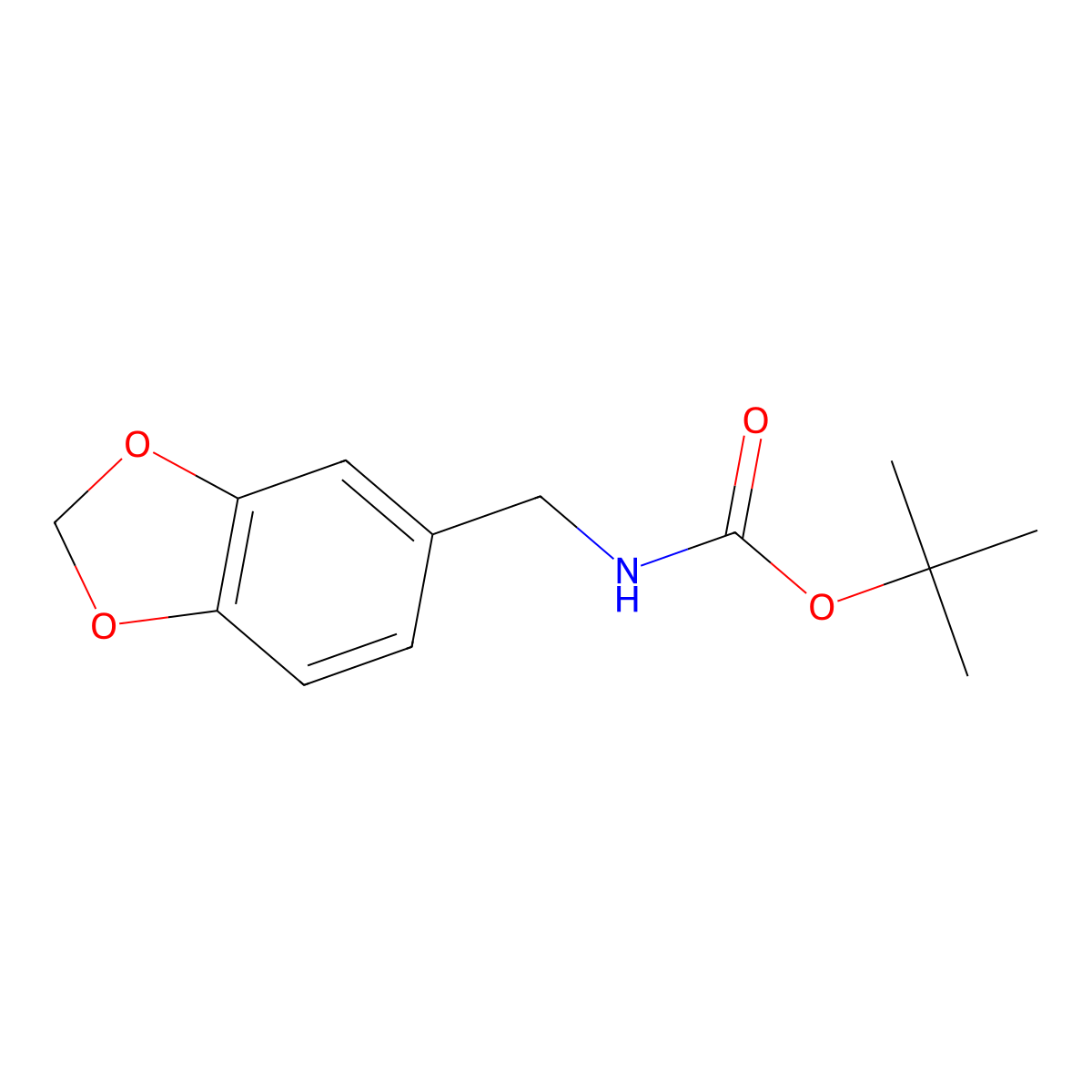 tert-Butyl (benzo[d][1,3]dioxol-5-ylmethyl)carbamate molecular structure, CAS 777946-61-9