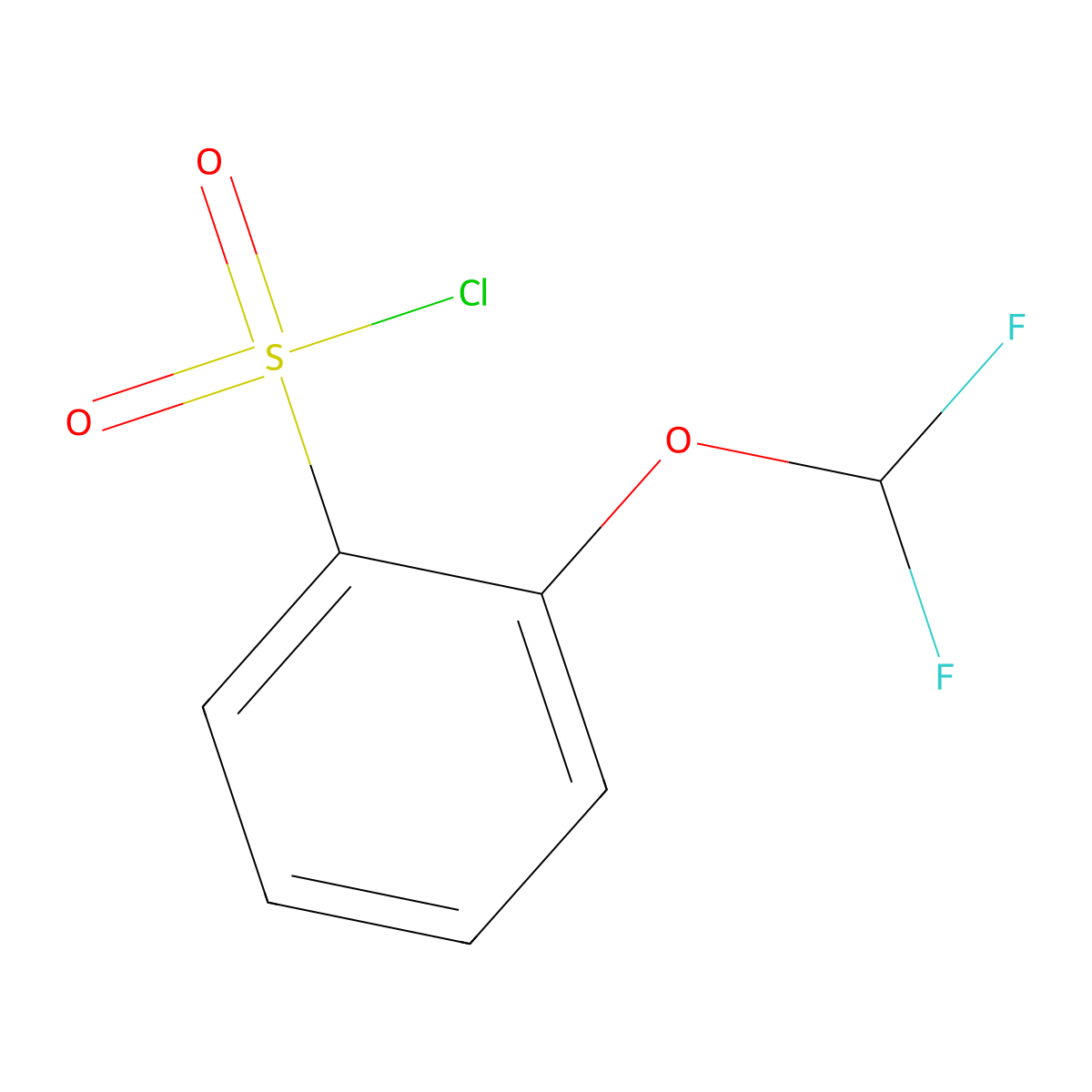 2-(Difluoromethoxy)benzene-1-sulfonyl chloride molecular structure, CAS 77798-10-8
