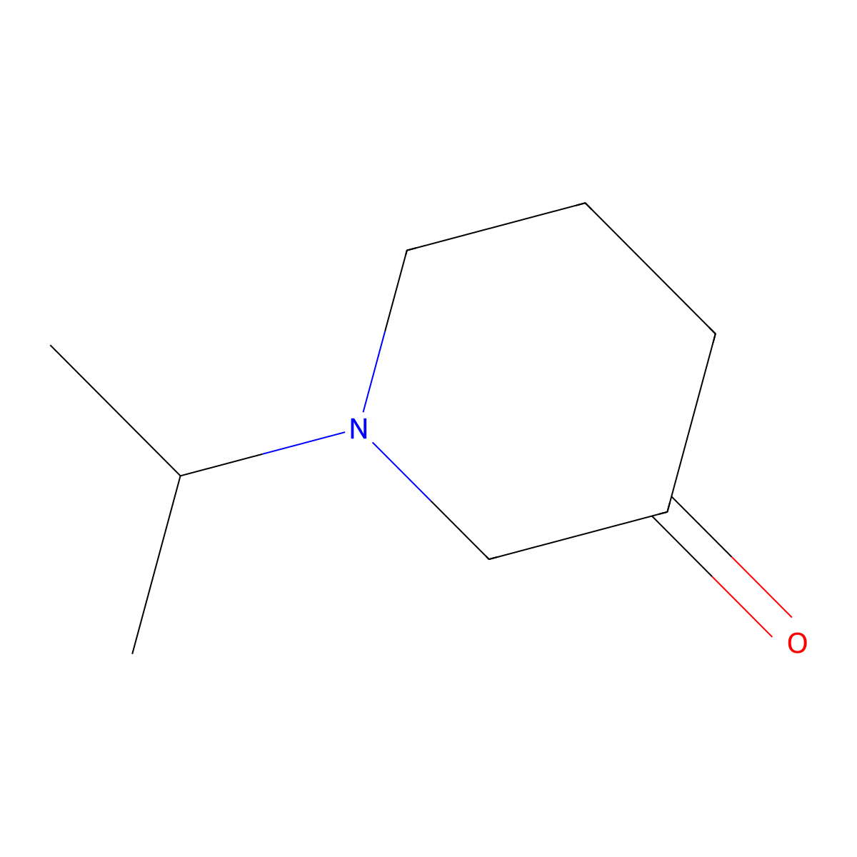 1-(Propan-2-yl)piperidin-3-one molecular structure, CAS 77799-73-6