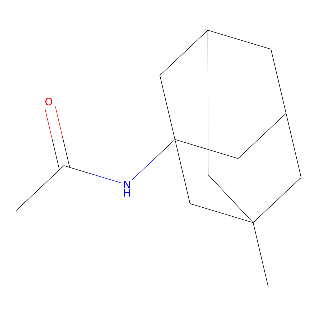 N-(3-methyl-1-adamantyl)acetamide molecular structure, CAS 778-09-6