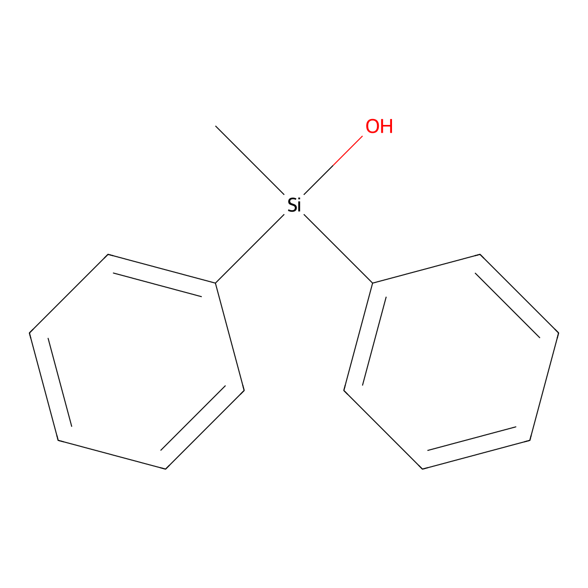 Silanol, 1-methyl-1,1-diphenyl- molecular structure, CAS 778-25-6