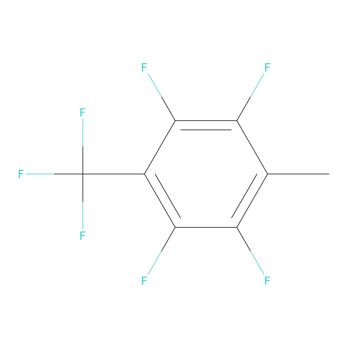 alpha,alpha,alpha,2,3,5,6-Heptafluoro-p-xylene molecular structure, CAS 778-35-8