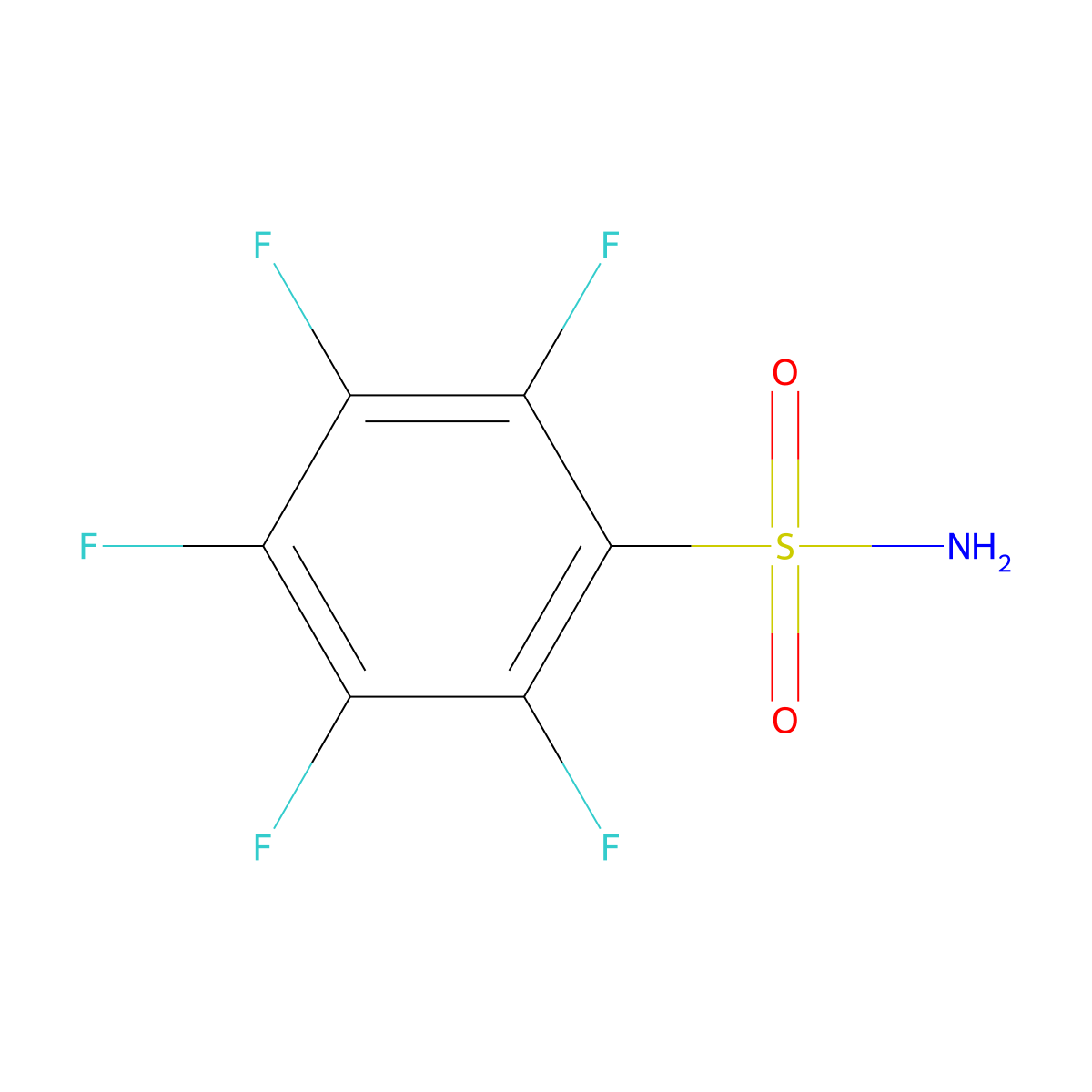 Pentafluorobenzenesulfonamide molecular structure, CAS 778-36-9