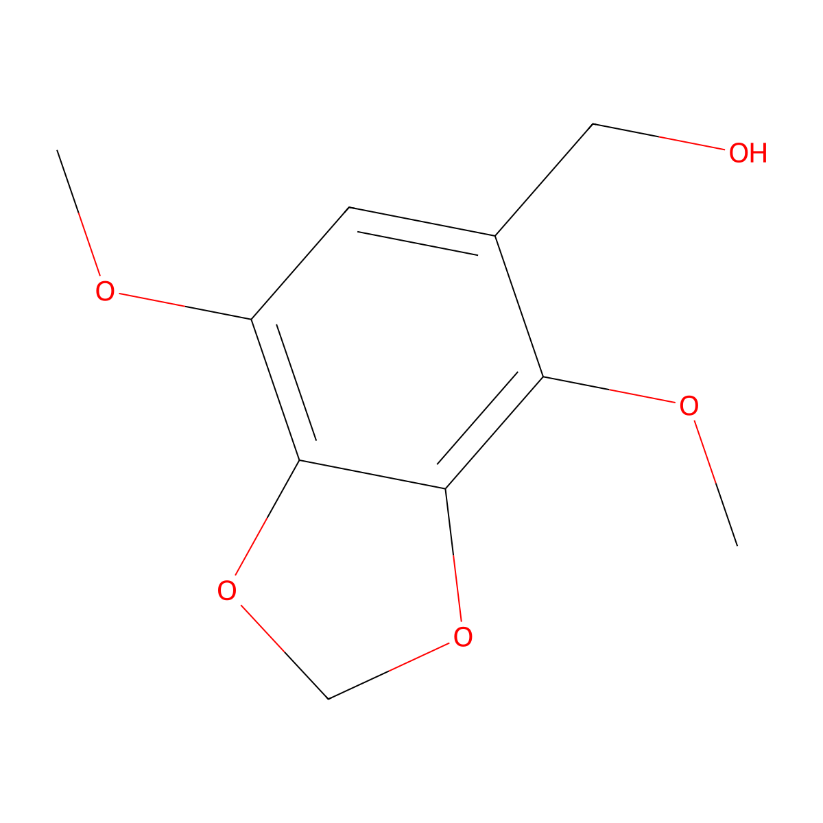 (4,7-Dimethoxy-2H-1,3-benzodioxol-5-yl)methanol molecular structure, CAS 778-54-1