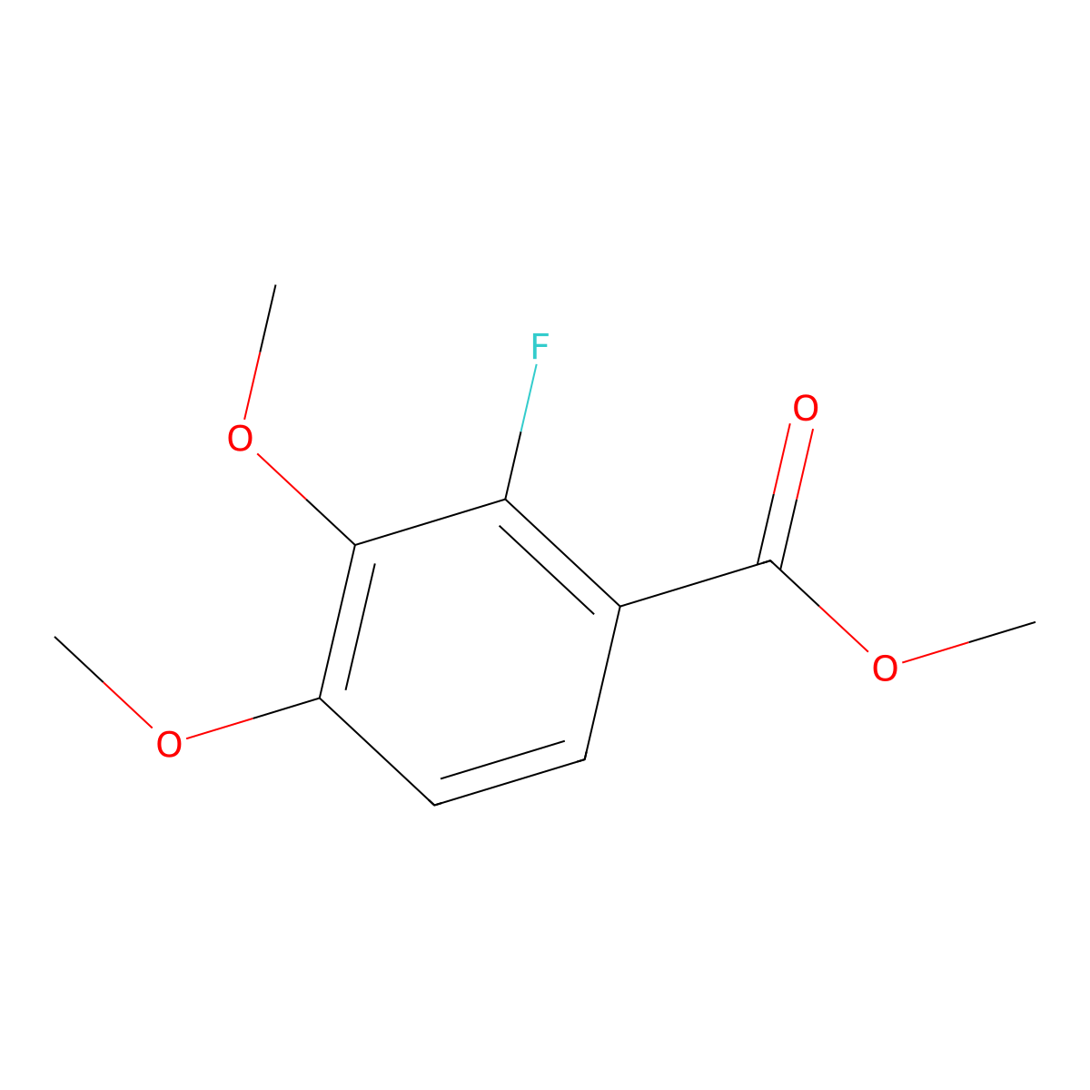 Methyl 2-fluoro-3,4-dimethoxybenzoate molecular structure, CAS 778-68-7