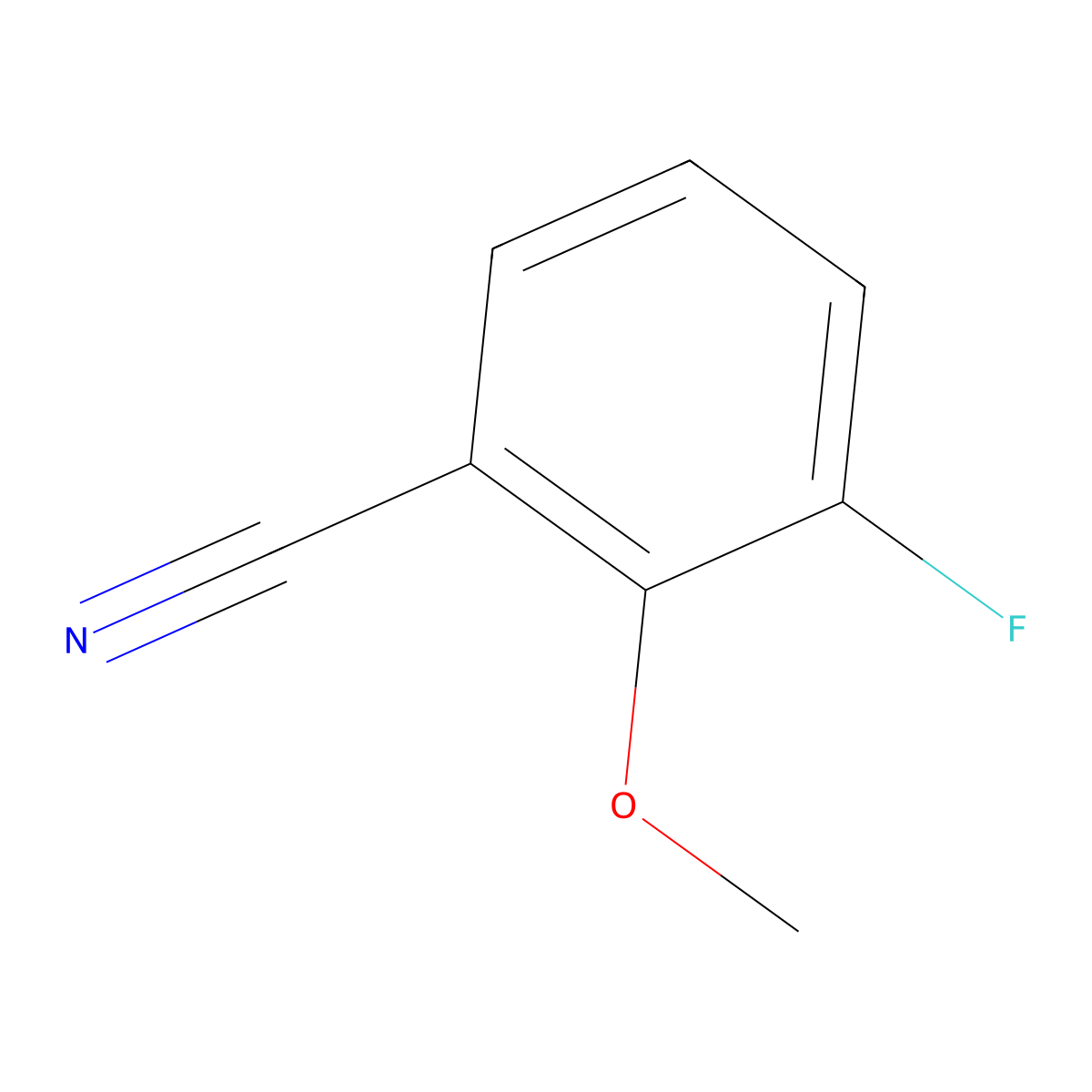 3-Fluoro-2-methoxybenzonitrile molecular structure, CAS 77801-22-0