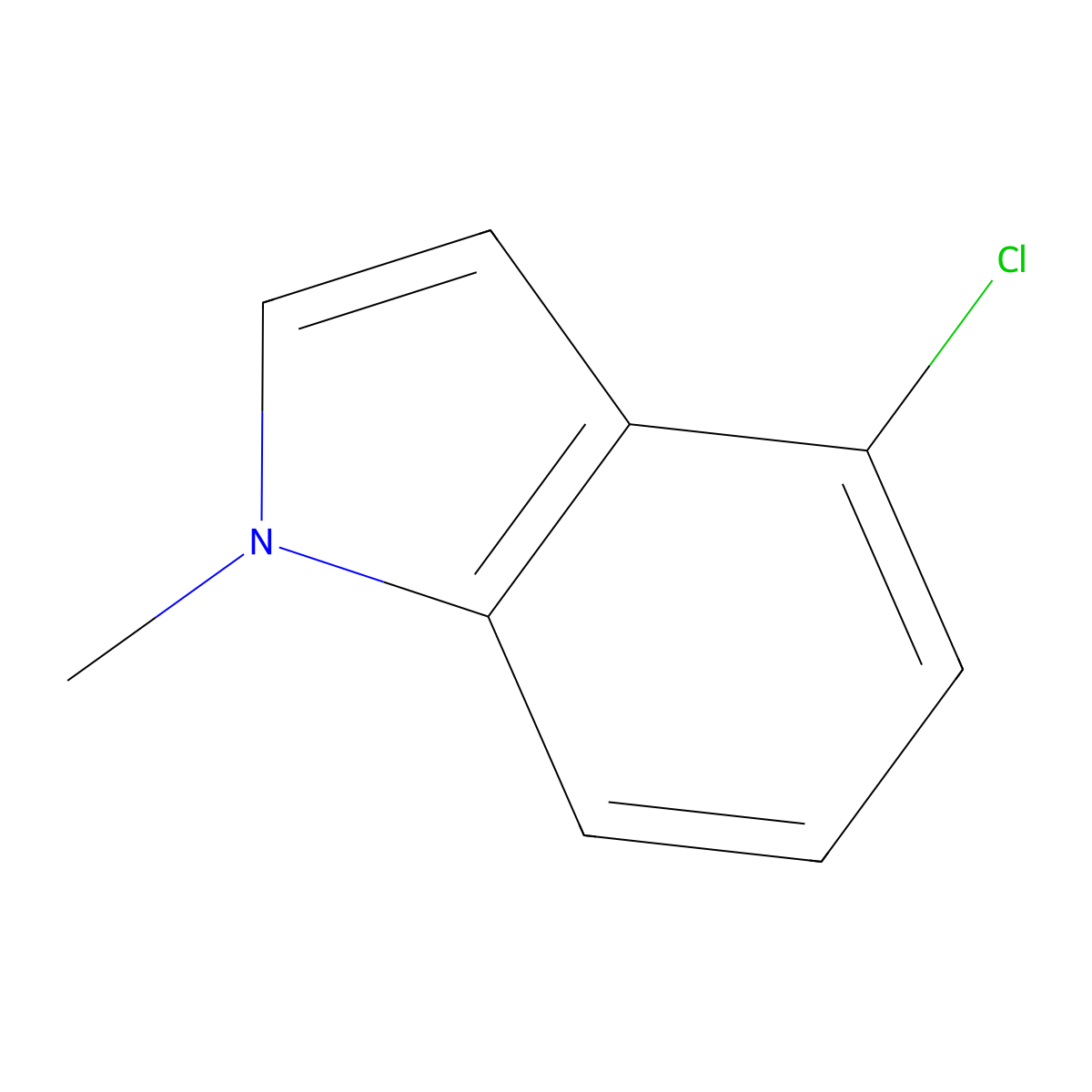 4-Chloro-1-methyl-1H-indole molecular structure, CAS 77801-91-3