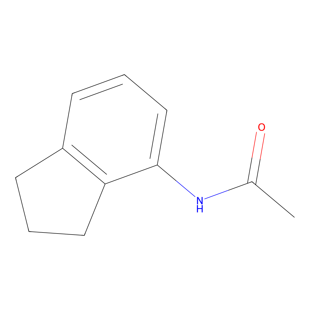 N-(2,3-Dihydro-1H-inden-4-yl)acetamide molecular structure, CAS 77802-37-0