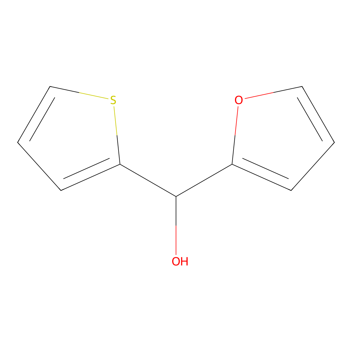 Furan-2-yl(thiophen-2-yl)methanol molecular structure, CAS 77806-74-7