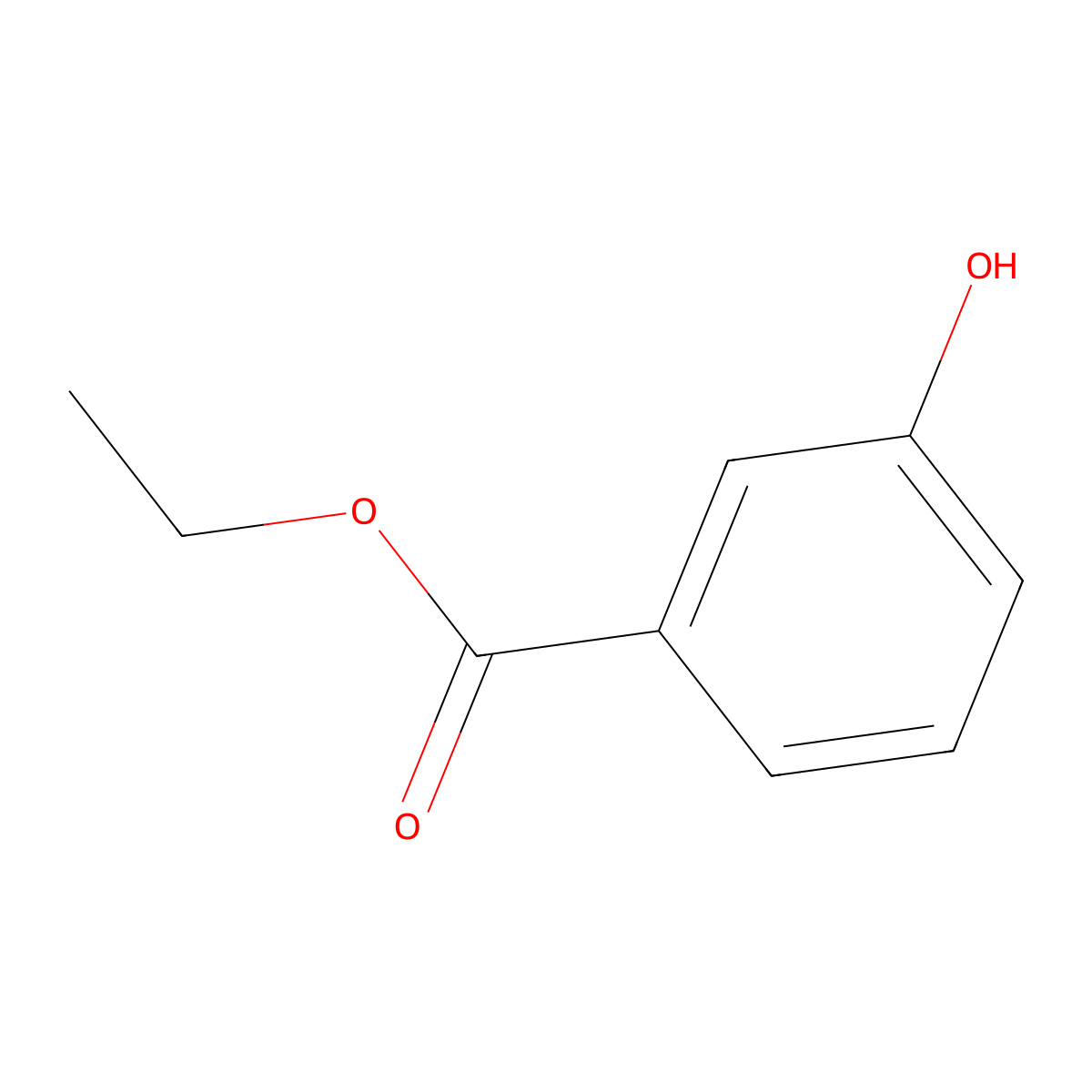 Ethyl 3-hydroxybenzoate molecular structure, CAS 7781-98-8