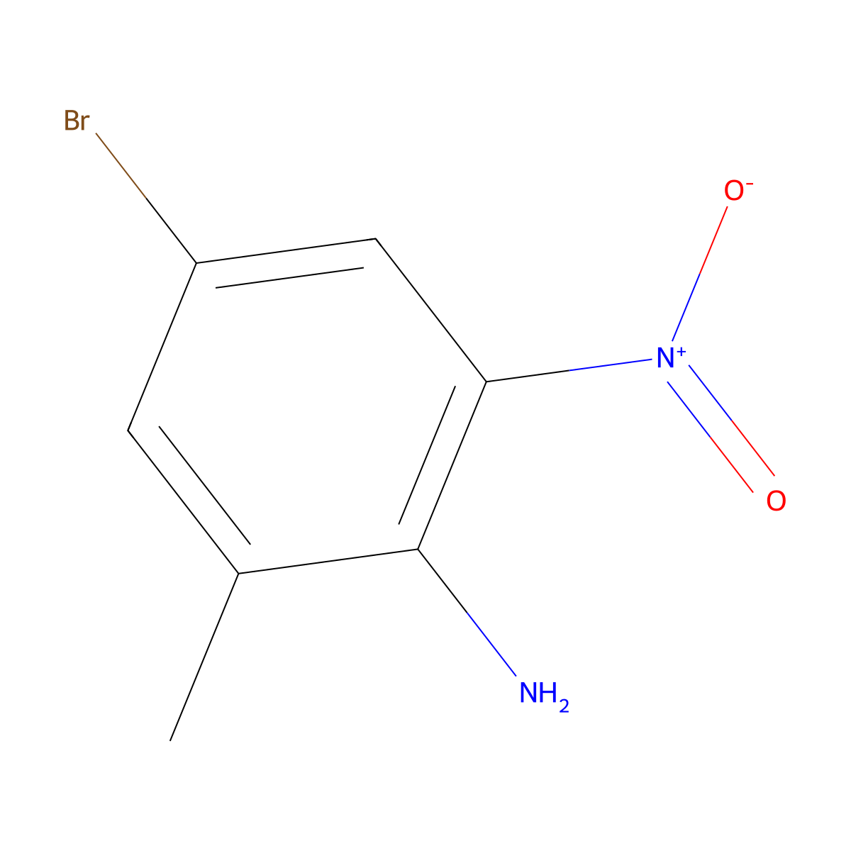 4-Bromo-2-methyl-6-nitroaniline molecular structure, CAS 77811-44-0
