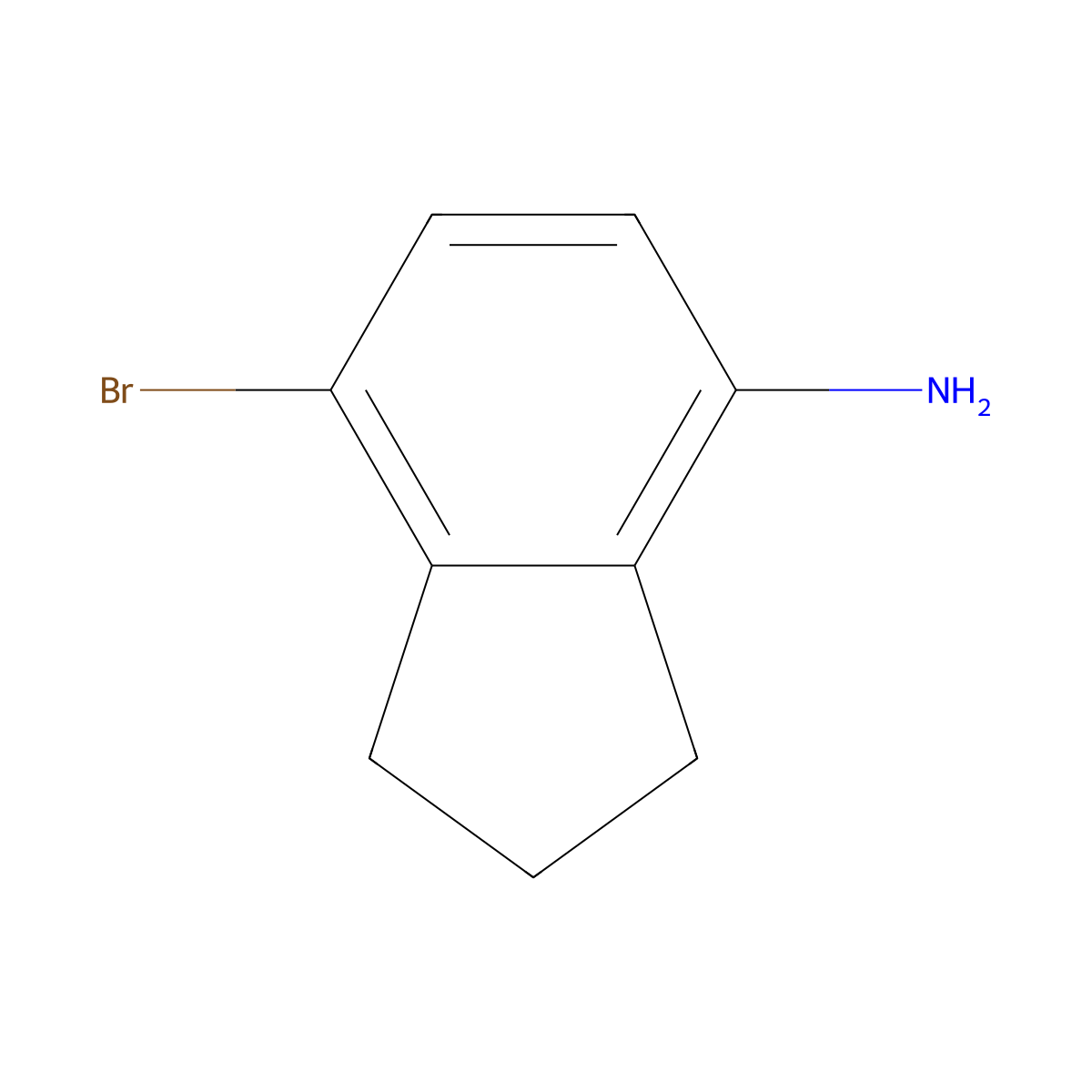 7-Bromo-2,3-dihydro-1H-inden-4-amine molecular structure, CAS 77812-12-5