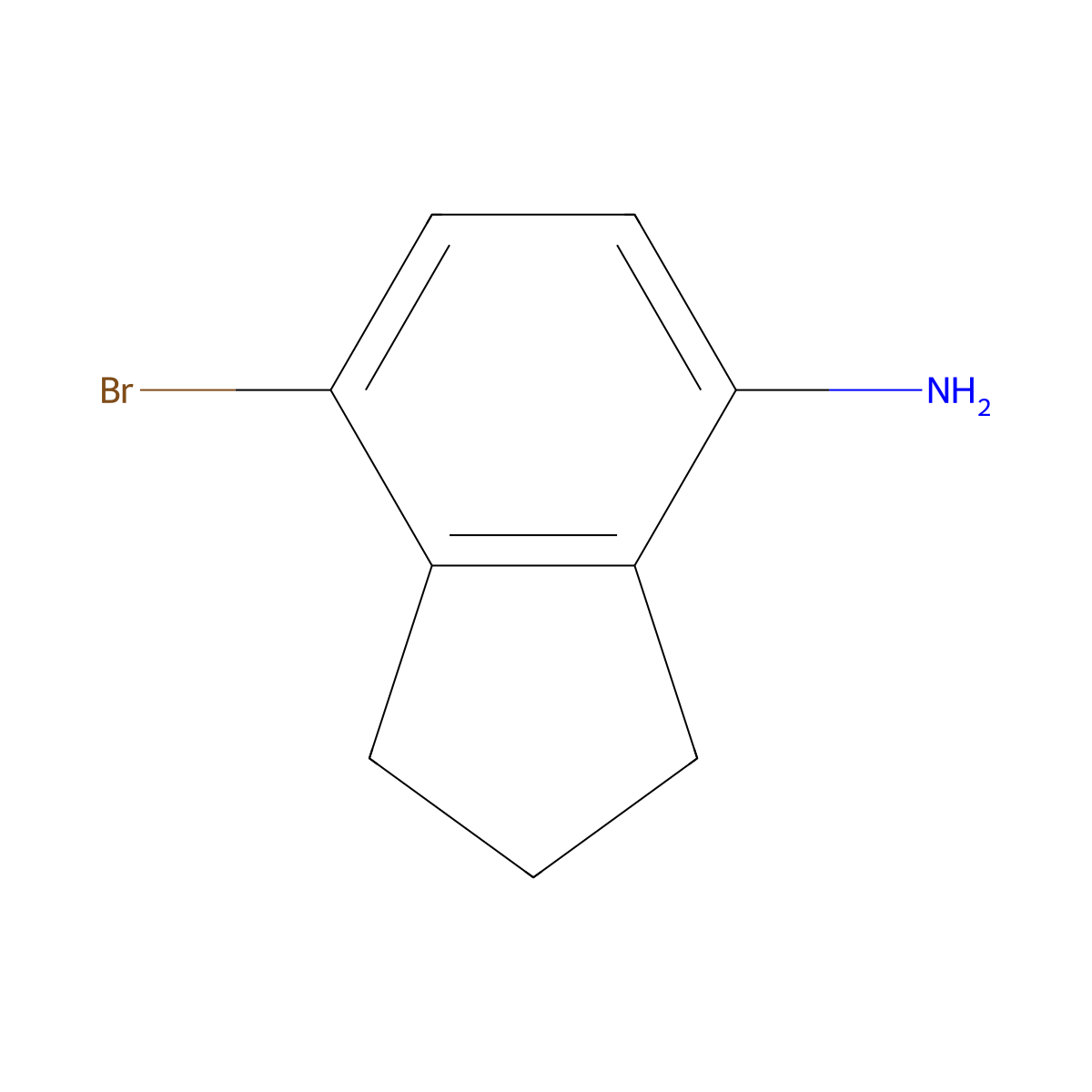 7-Bromo-2,3-dihydro-1H-inden-4-amine molecular structure, CAS 77812-12-5