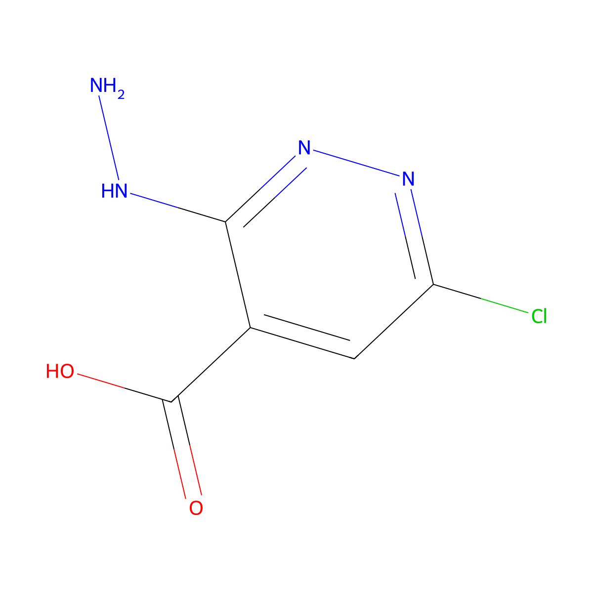 6-Chloro-3-hydrazinylpyridazine-4-carboxylic acid molecular structure, CAS 77813-57-1