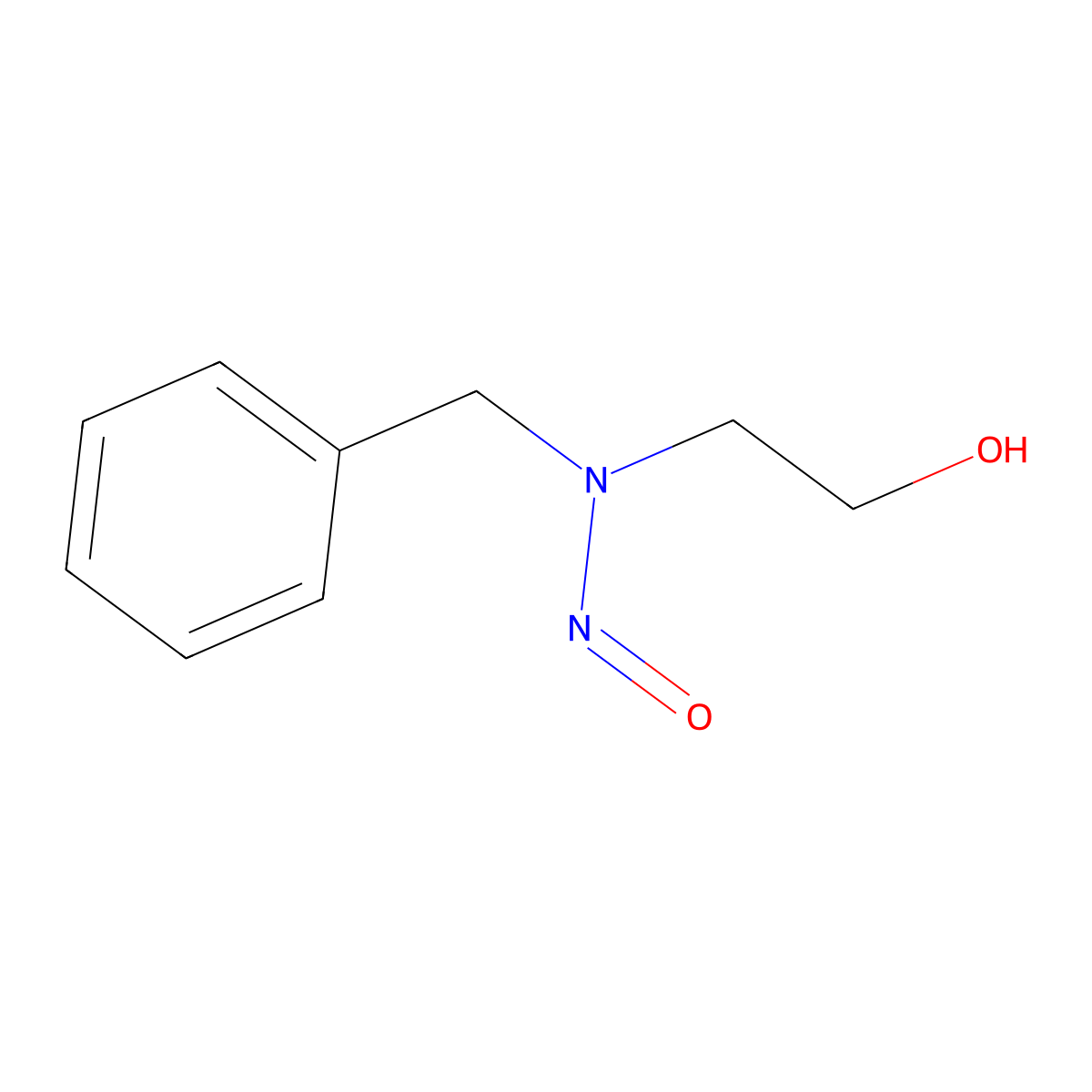 2-(N-nitroso-N-benzylamino)ethanol molecular structure, CAS 77817-40-4