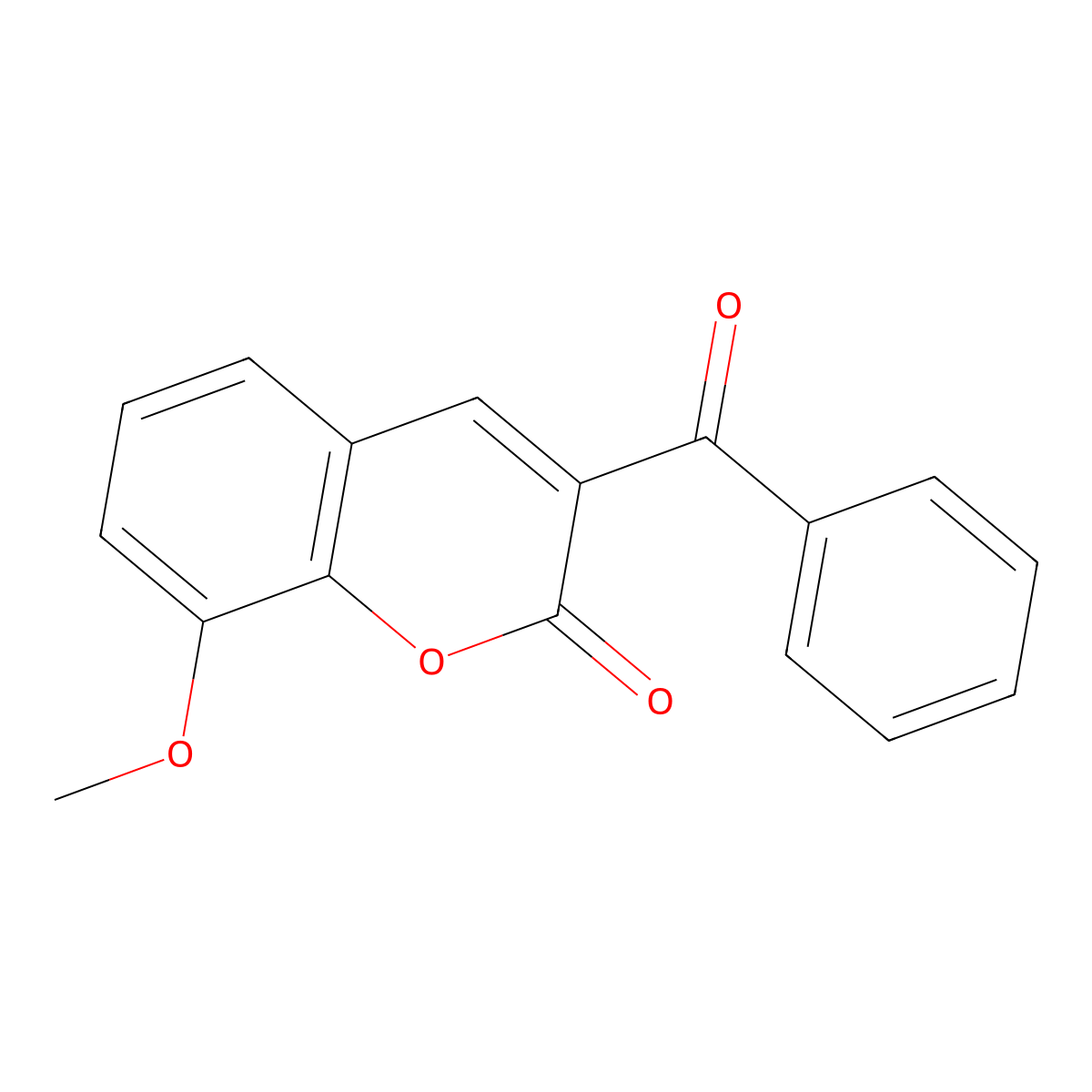3-benzoyl-8-methoxy-2H-chromen-2-one molecular structure, CAS 77819-95-5