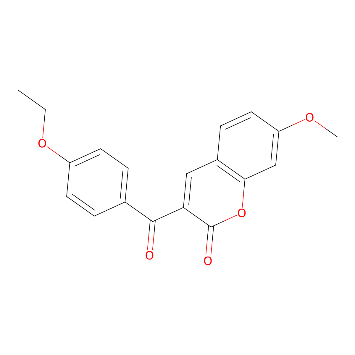 3-(4-ethoxybenzoyl)-7-methoxy-2H-chromen-2-one molecular structure, CAS 77819-96-6