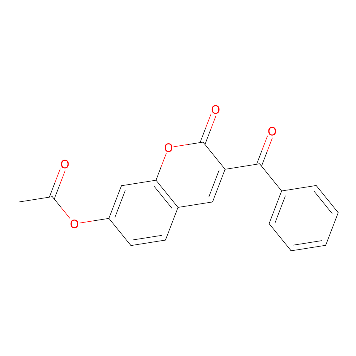 3-benzoyl-2-oxo-2H-chromen-7-yl acetate molecular structure, CAS 77819-97-7