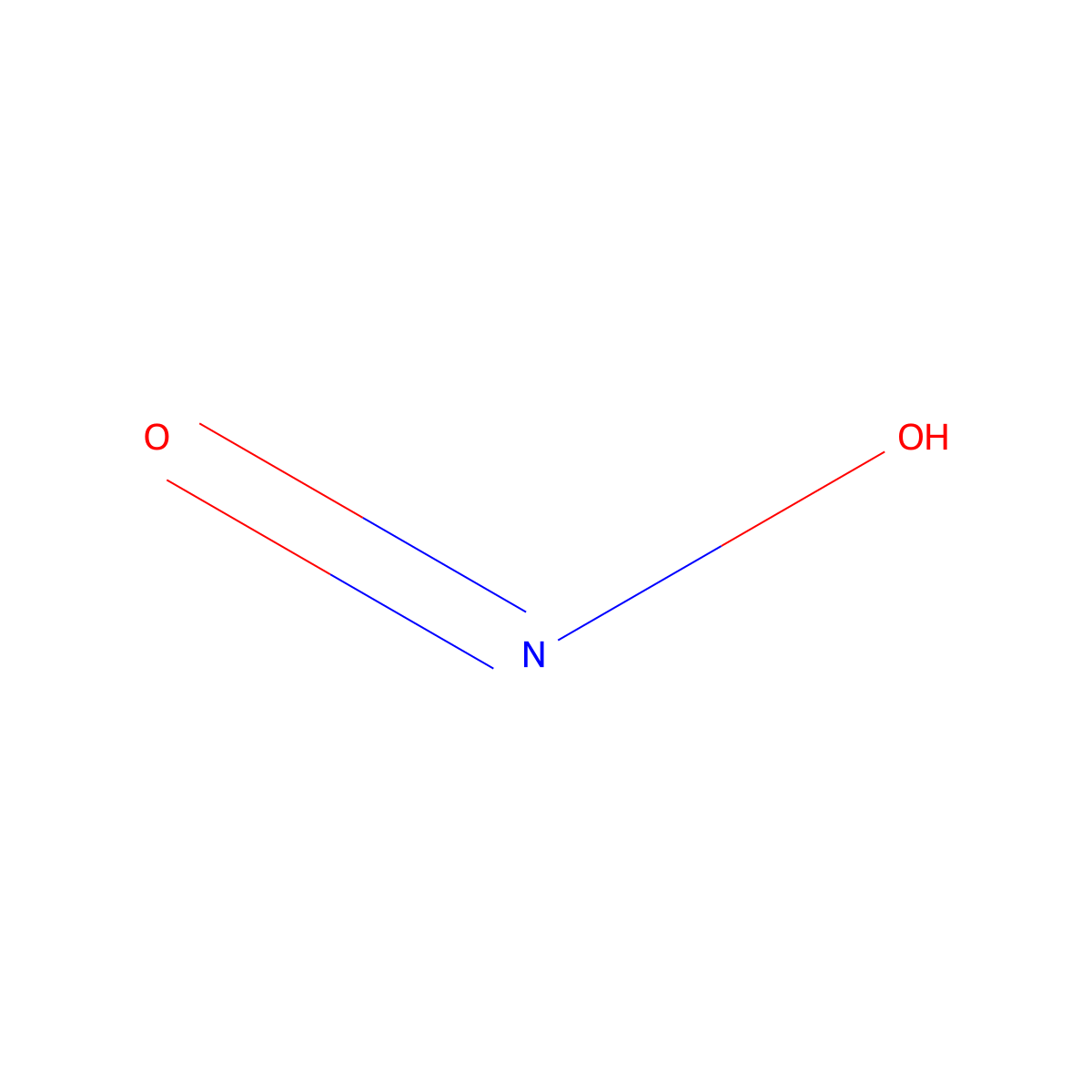 Nitrous Acid molecular structure, CAS 7782-77-6