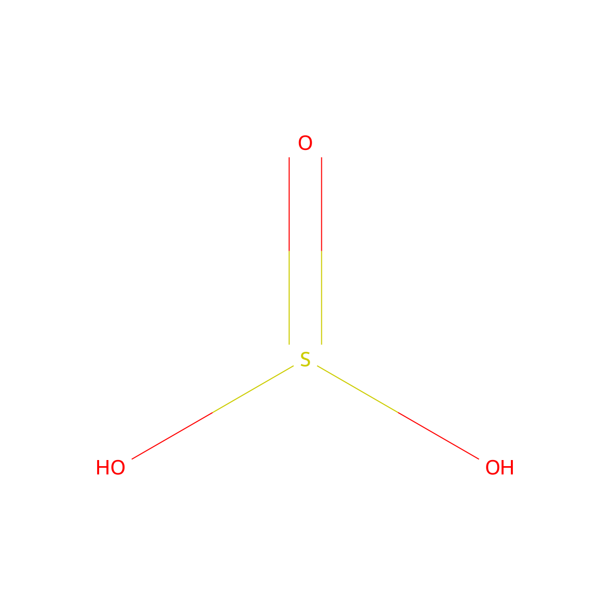 Sulfurous Acid molecular structure, CAS 7782-99-2