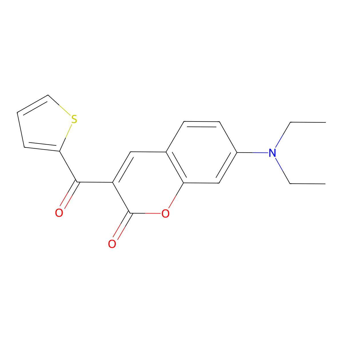 7-(Diethylamino)-3-(thiophene-2-carbonyl)-2H-chromen-2-one molecular structure, CAS 77820-11-2