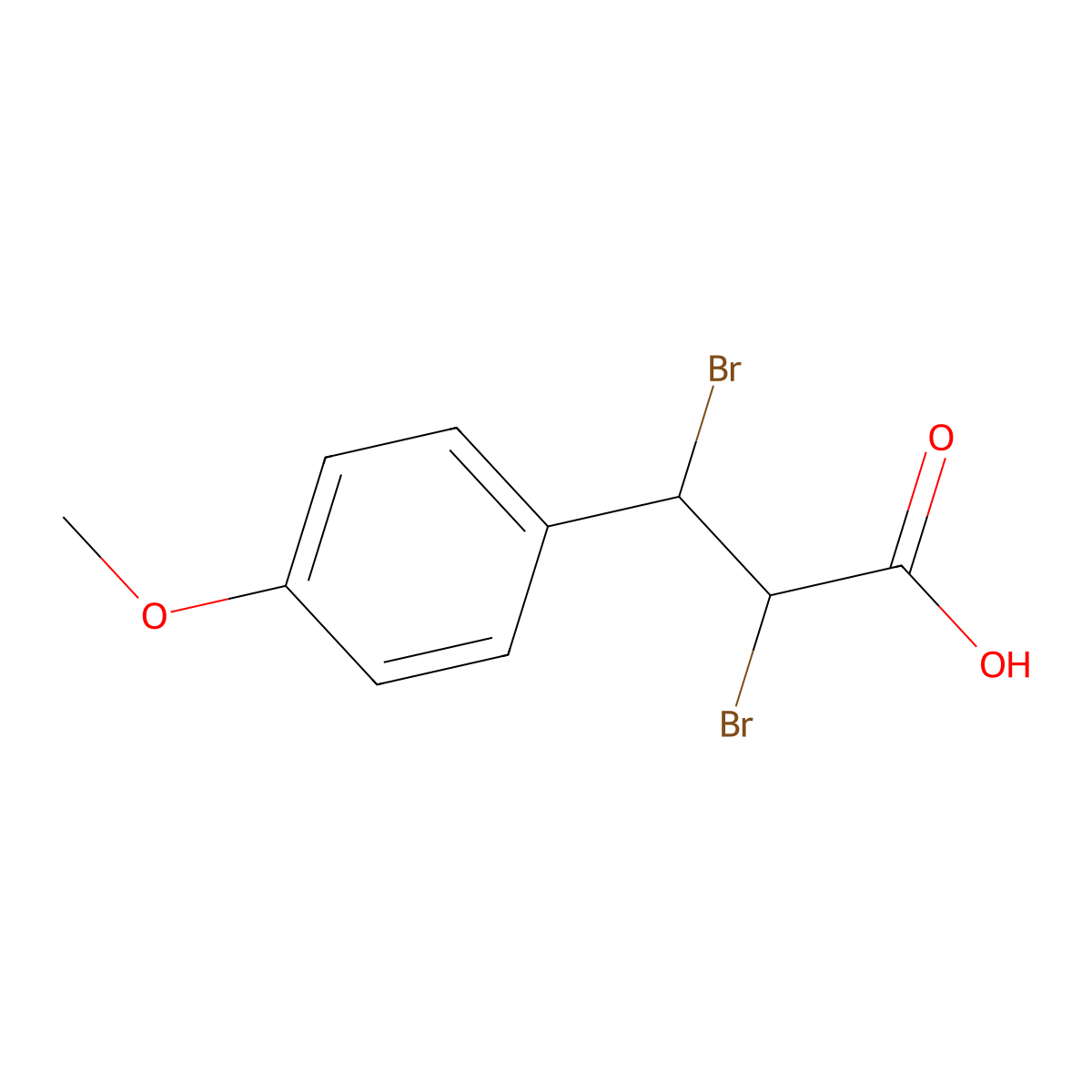2,3-Dibromo-3-(4-methoxyphenyl)propanoic acid molecular structure, CAS 77820-32-7
