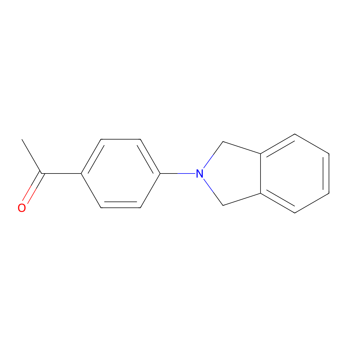 1-(4-(Isoindolin-2-yl)phenyl)ethanone molecular structure, CAS 77820-60-1