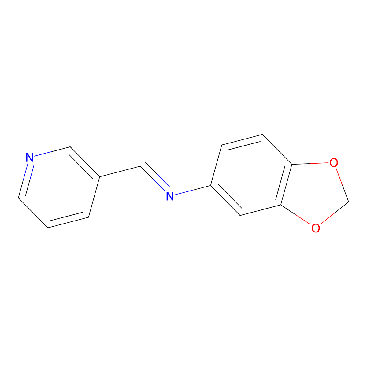 N-(3-Pyridinylmethylene)-1,3-benzodioxol-5-amine molecular structure, CAS 77822-84-5