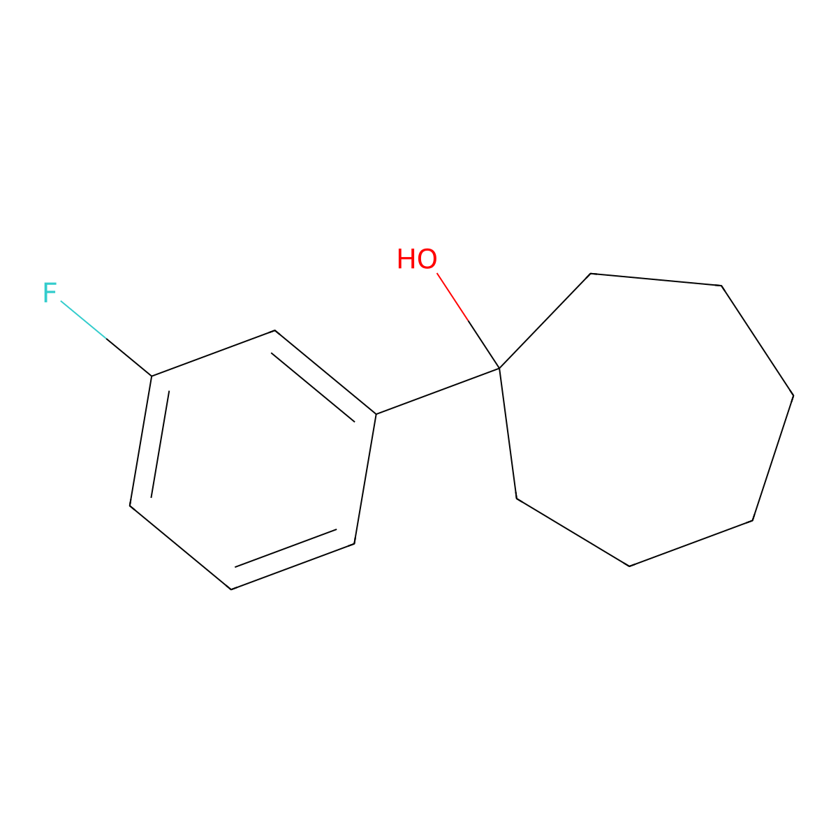 1-(3-Fluorophenyl)cycloheptanol molecular structure, CAS 77826-34-7