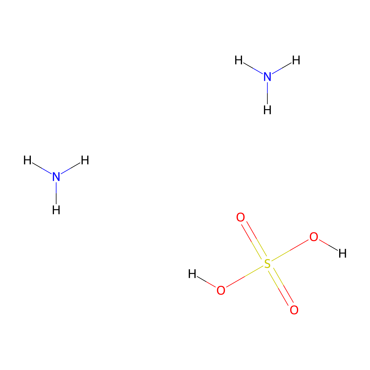 Ammonium sulfate, ACS reagent molecular structure, CAS 7783-20-2