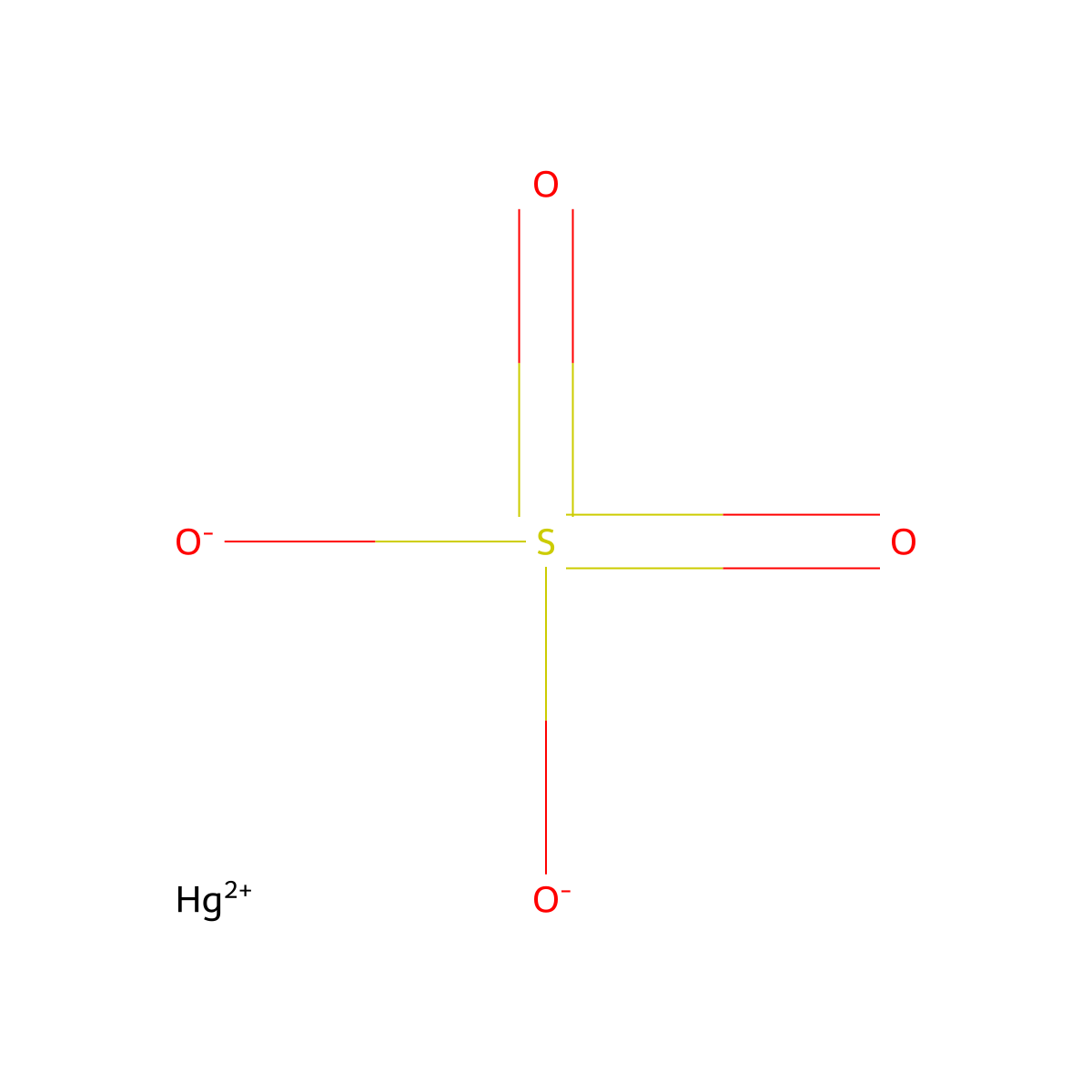 Mercuric sulfate molecular structure, CAS 7783-35-9