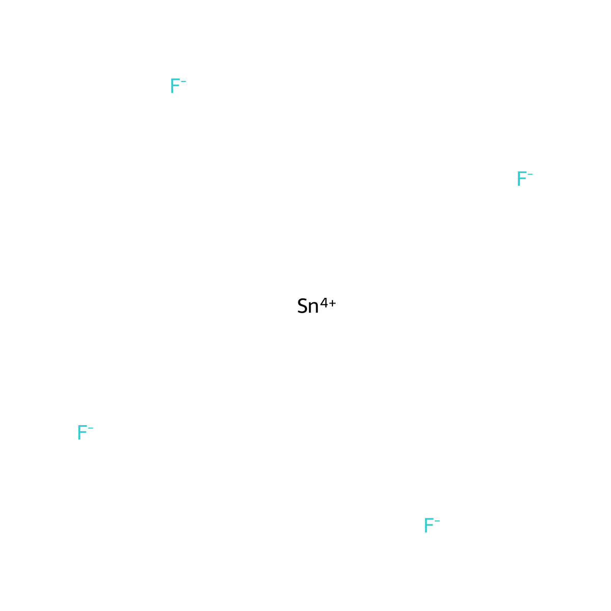 Tin Tetrafluoride molecular structure, CAS 7783-62-2