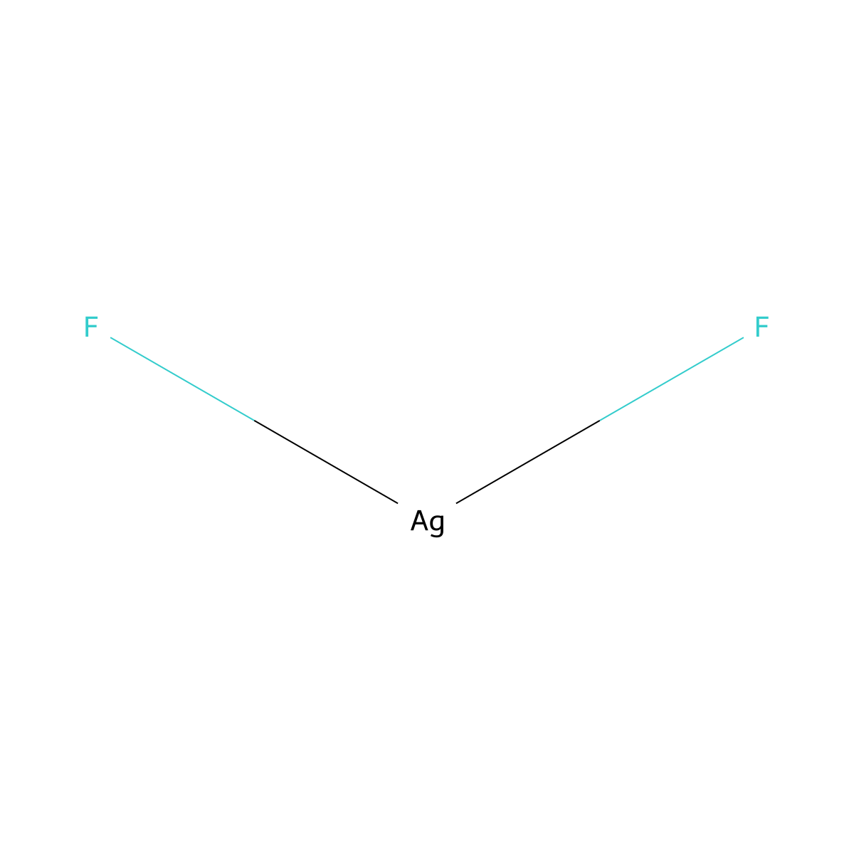 Silver fluoride (AgF2) molecular structure, CAS 7783-95-1