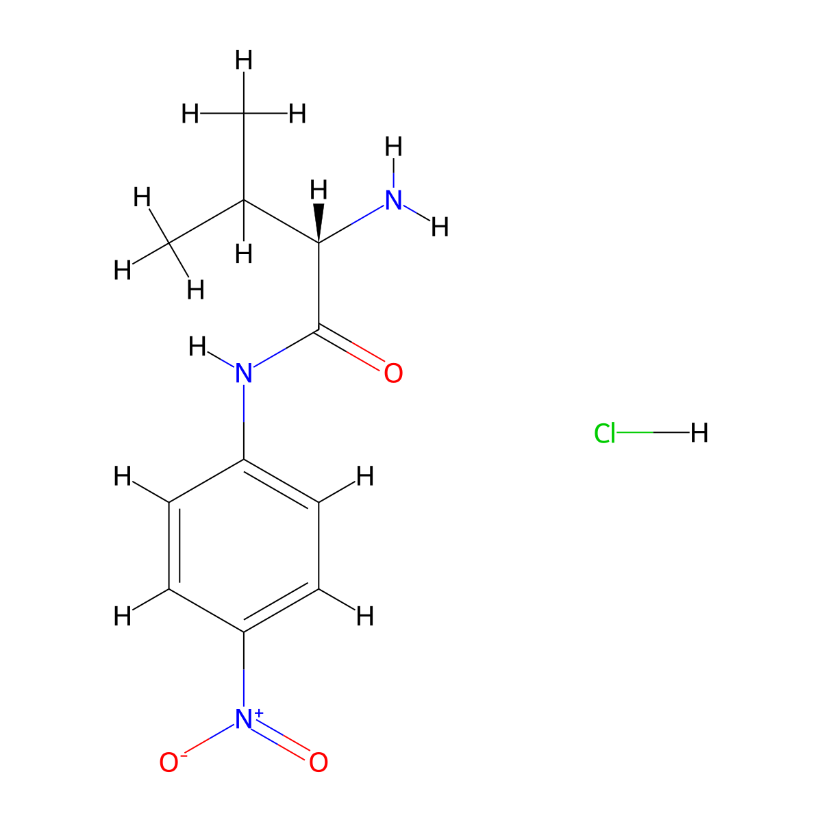 (S)-2-Amino-3-methyl-N-(4-nitrophenyl)butanamide hydrochloride molecular structure, CAS 77835-49-5