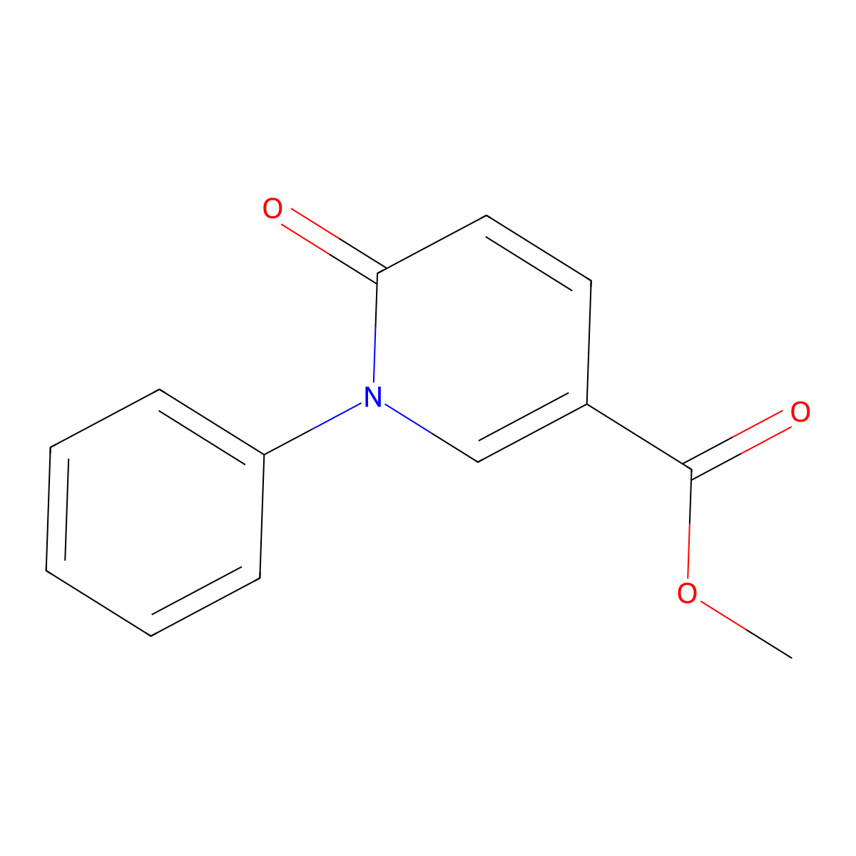 Methyl 6-Oxo-1-phenyl-1,6-dihydropyridine-3-carboxylate molecular structure, CAS 77837-09-3