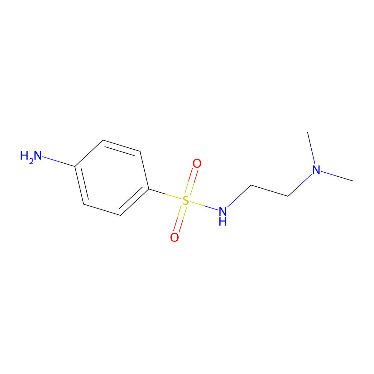 4-Amino-N-(2-(dimethylamino)ethyl)benzenesulfonamide molecular structure, CAS 77837-46-8