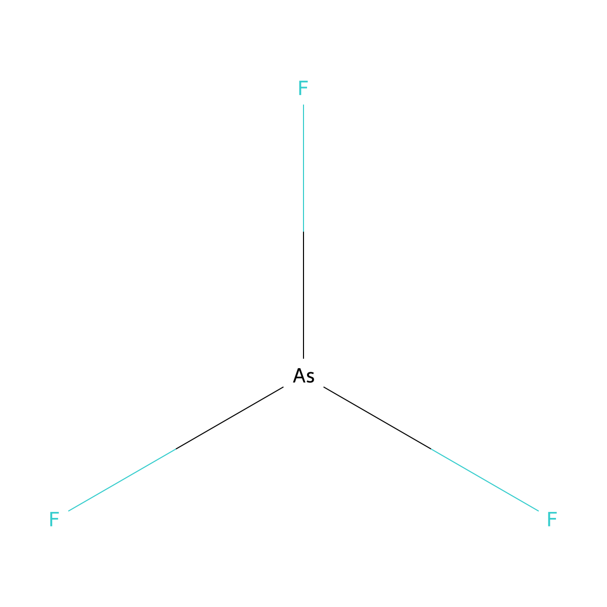 Arsenic trifluoride molecular structure, CAS 7784-35-2